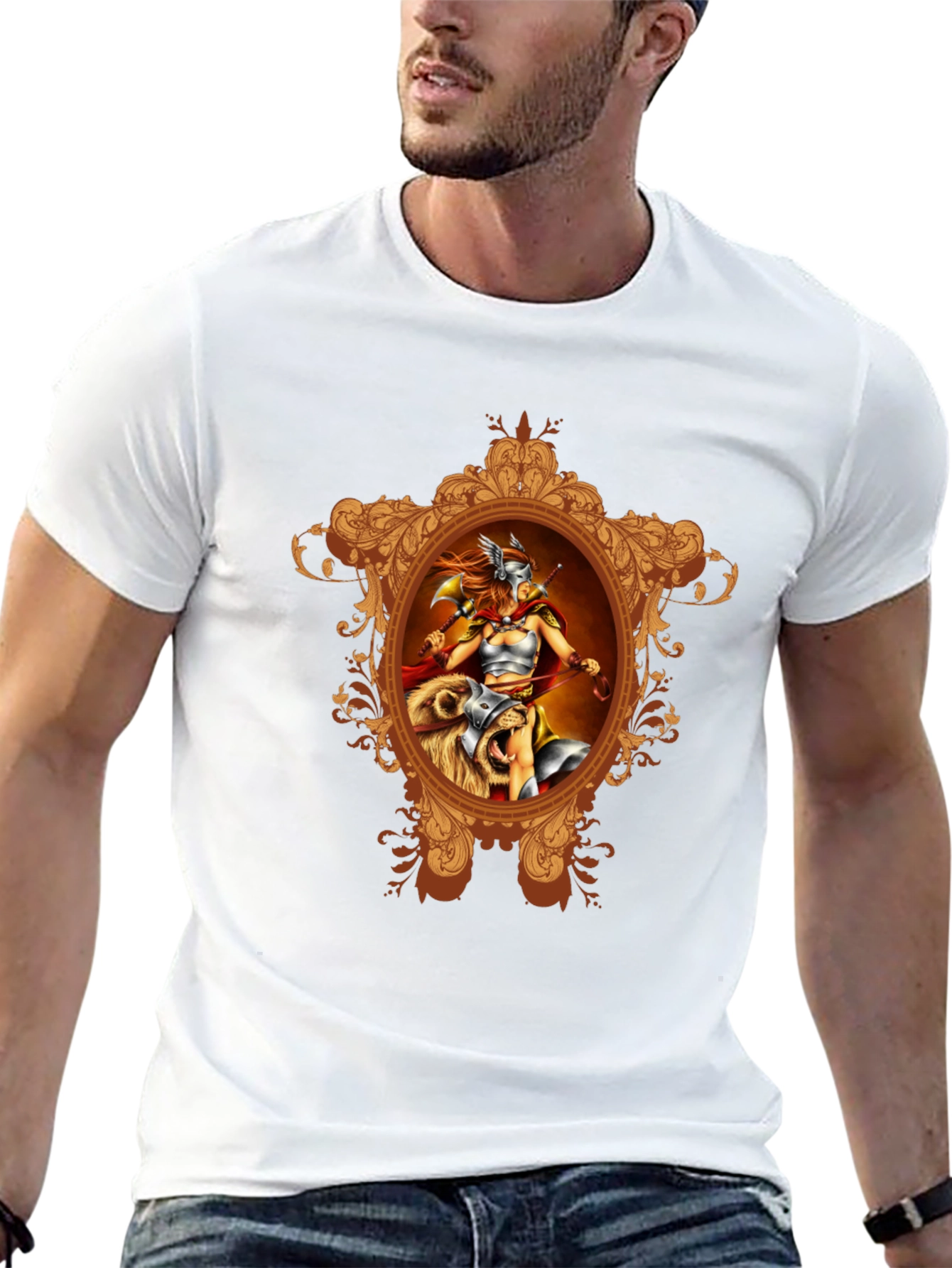 Viking Warrior Graphic Black T-Shirt