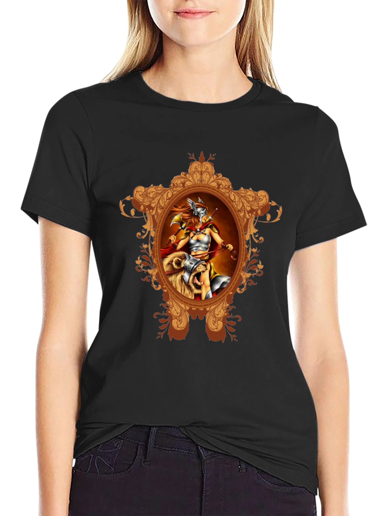Viking Warrior Graphic Black T-Shirt