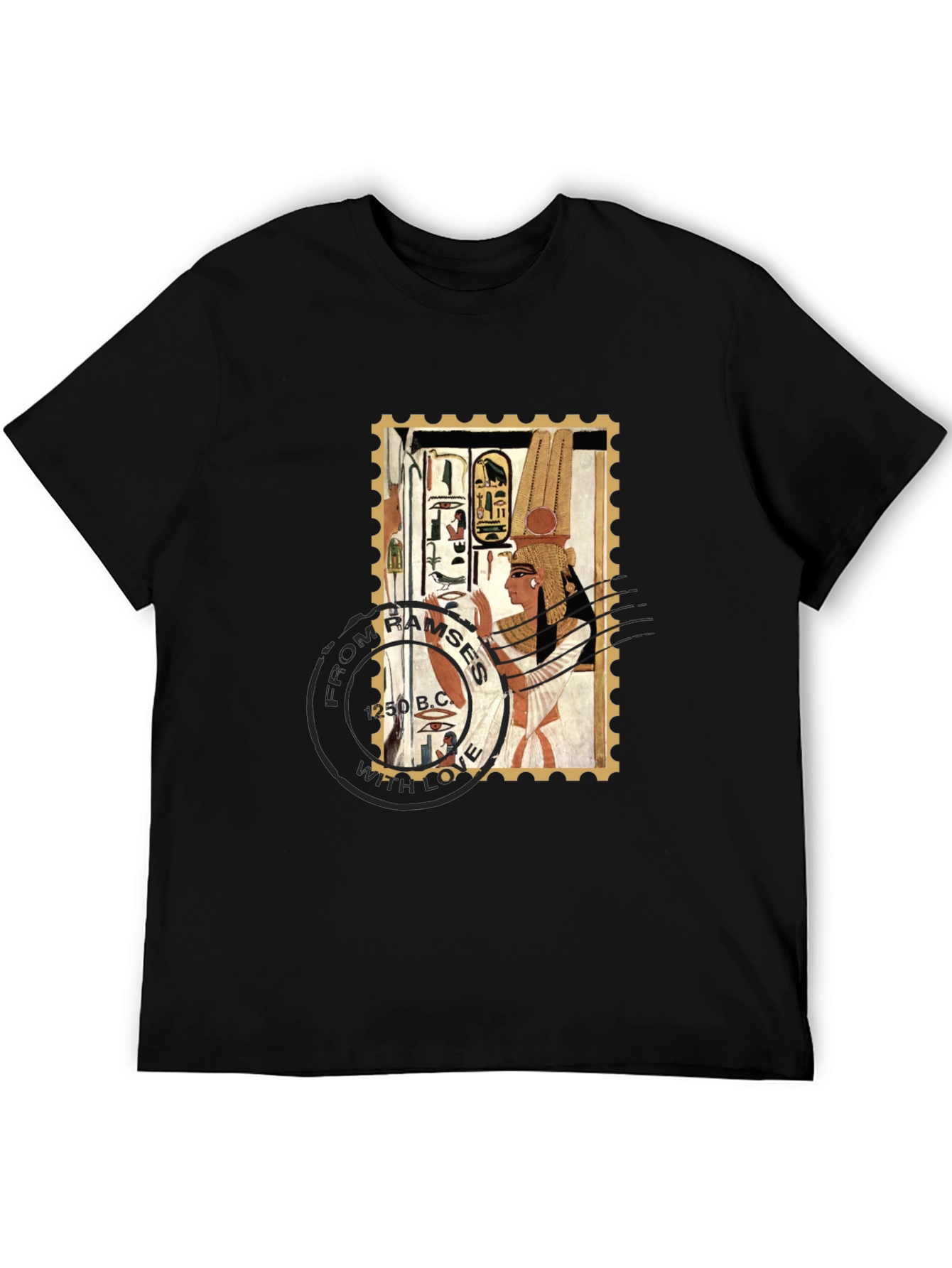 Egyptian Stamp T-Shirt: Ramses 250 B.C. Design