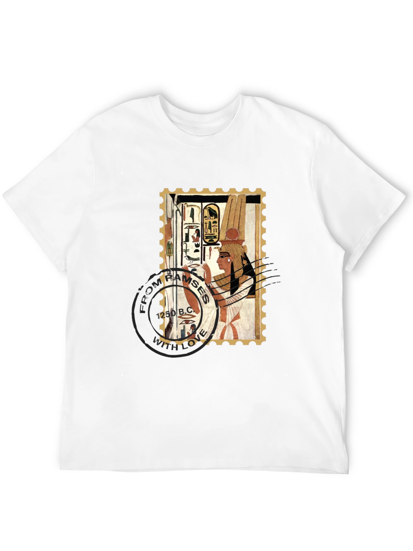 Egyptian Stamp T-Shirt: Ramses 250 B.C. Design