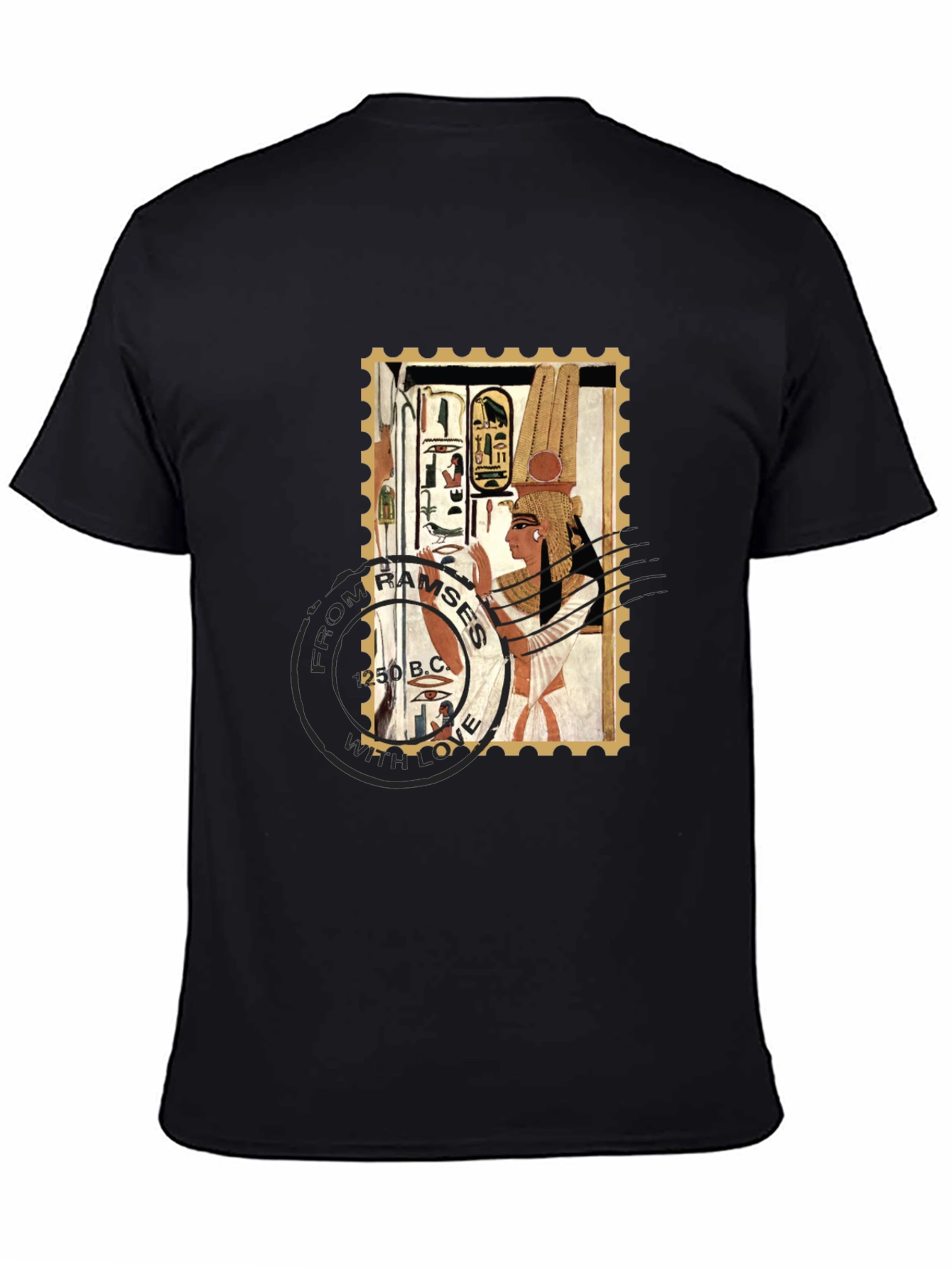 Egyptian Stamp T-Shirt: Ramses 250 B.C. Design