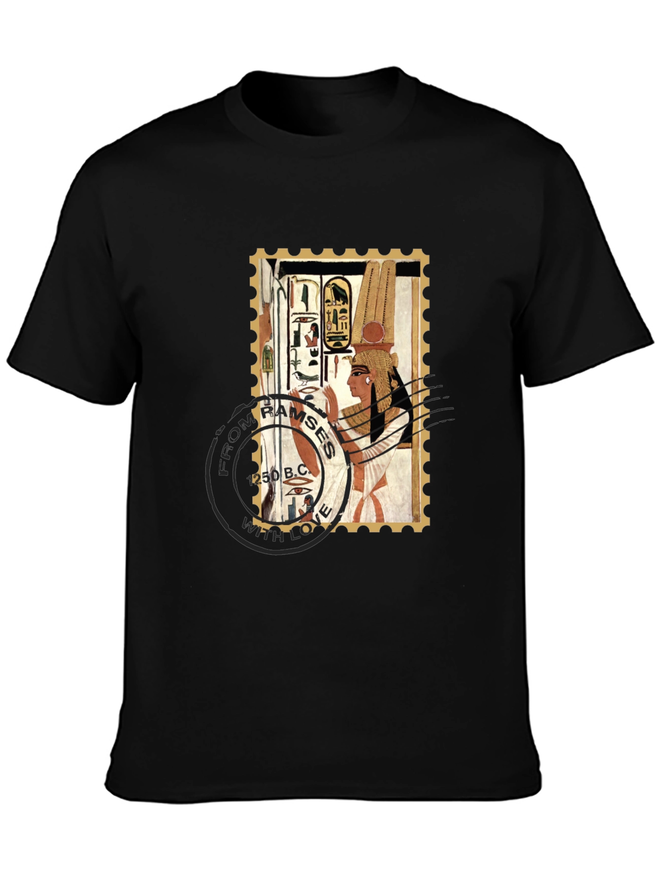 Egyptian Stamp T-Shirt: Ramses 250 B.C. Design