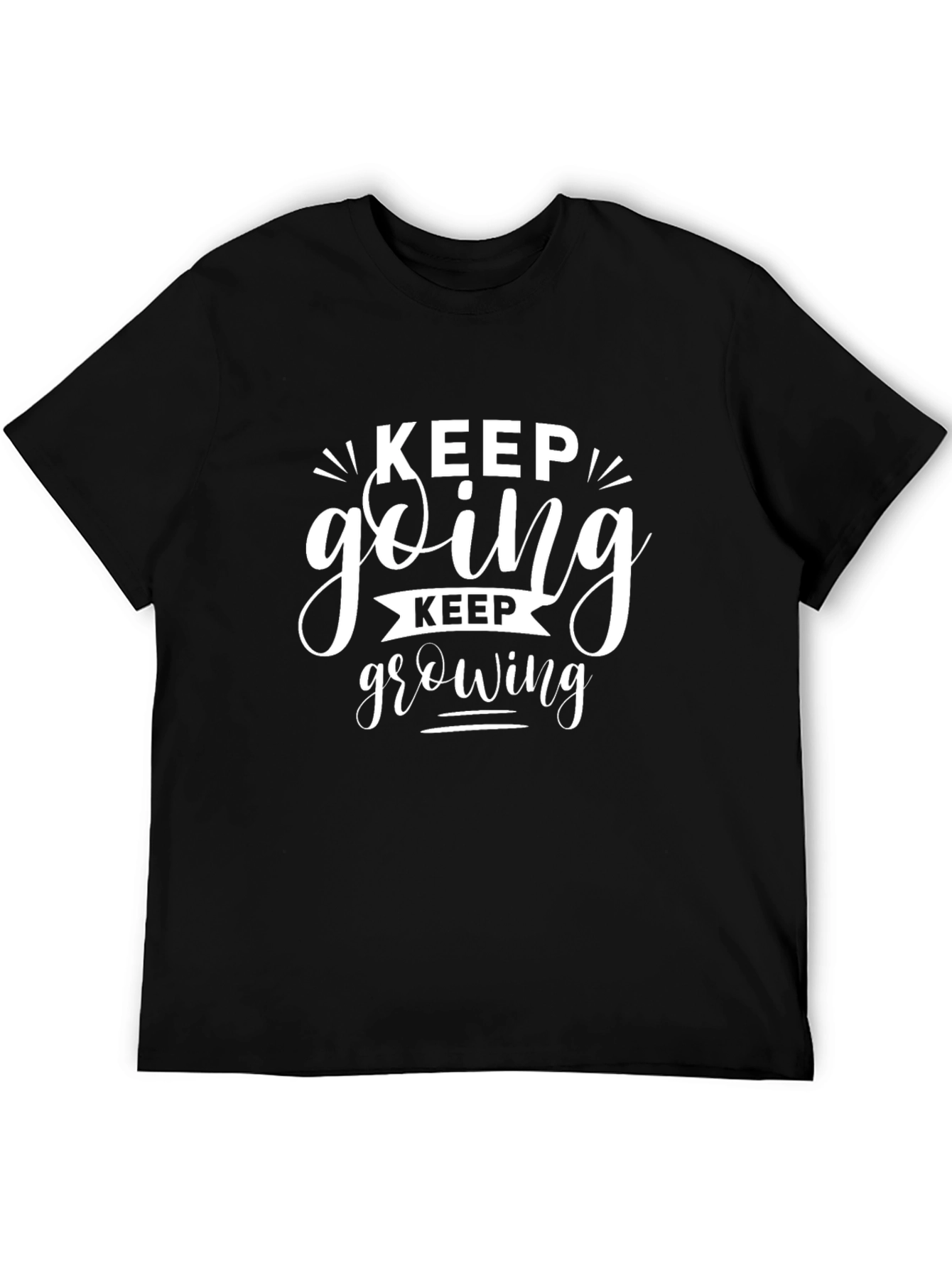 Keep Going Keep Growing Black T-Shirt
