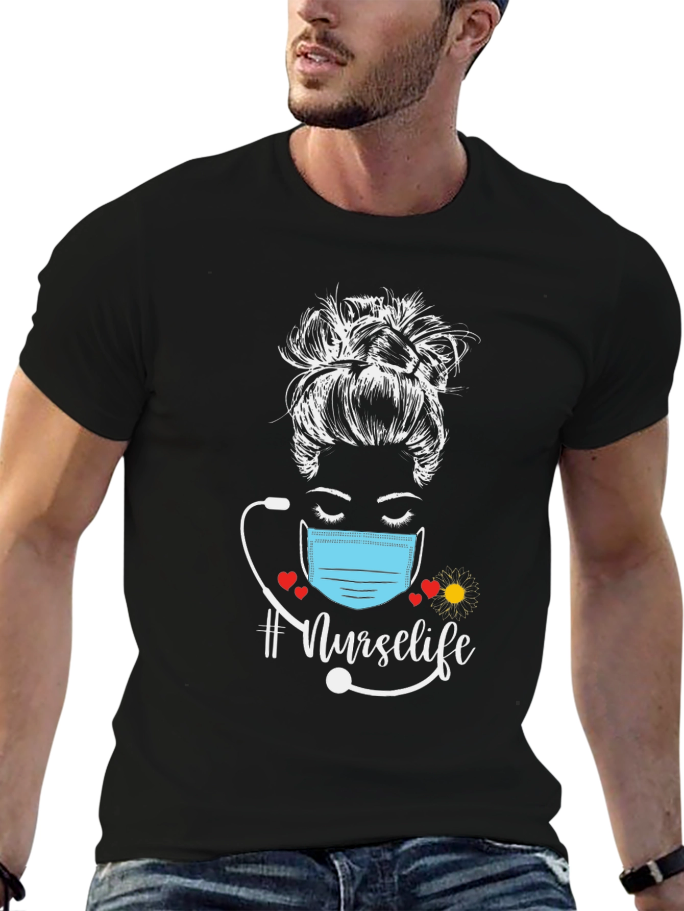 Nurse Life Messy Bun T-Shirt