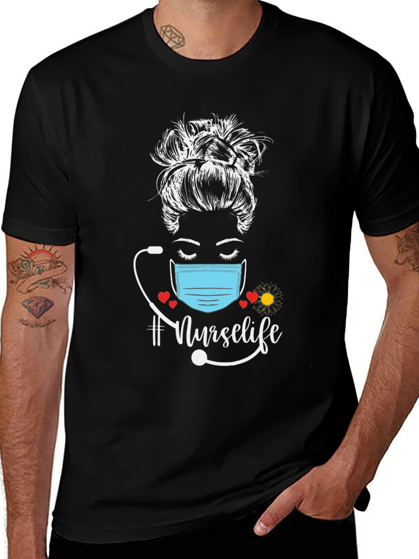 Nurse Life Messy Bun T-Shirt