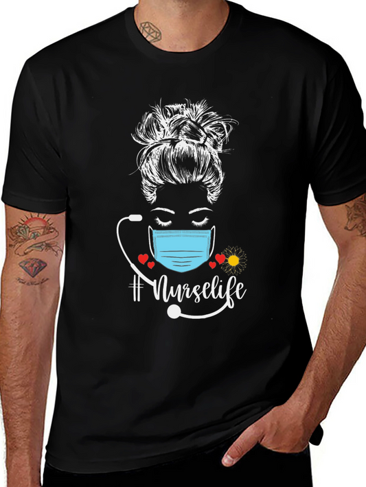 Nurse Life Messy Bun T-Shirt