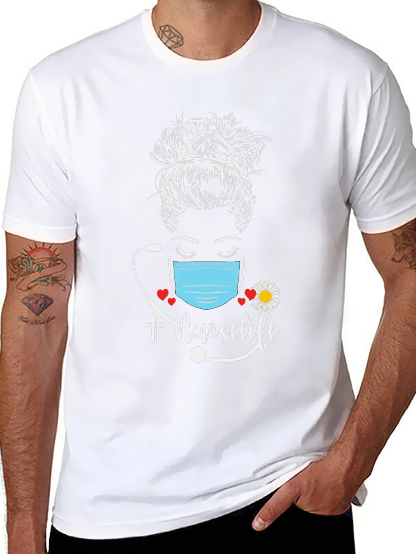 Nurse Life Messy Bun T-Shirt