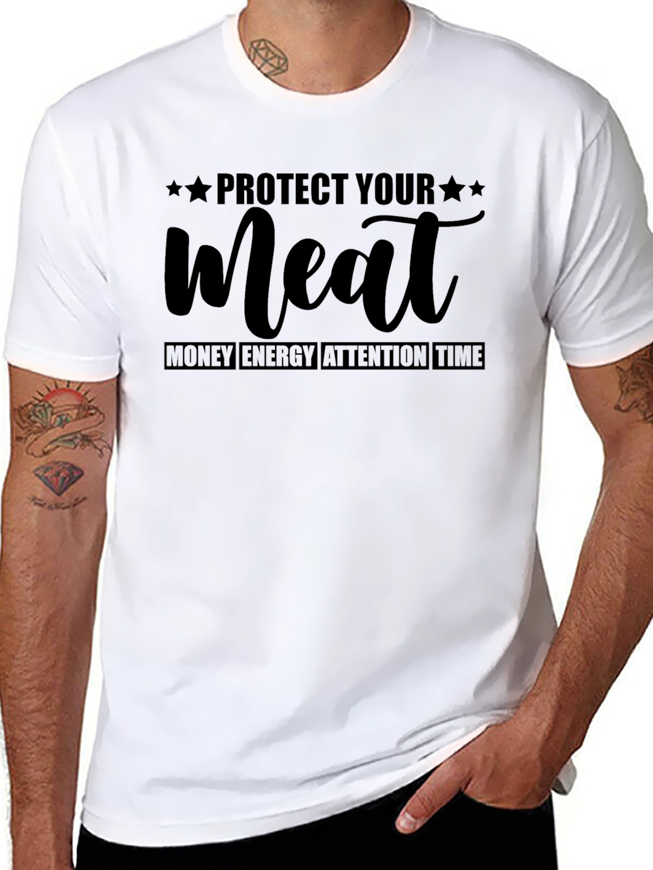Protect Your Meat Black Graphic Tee
