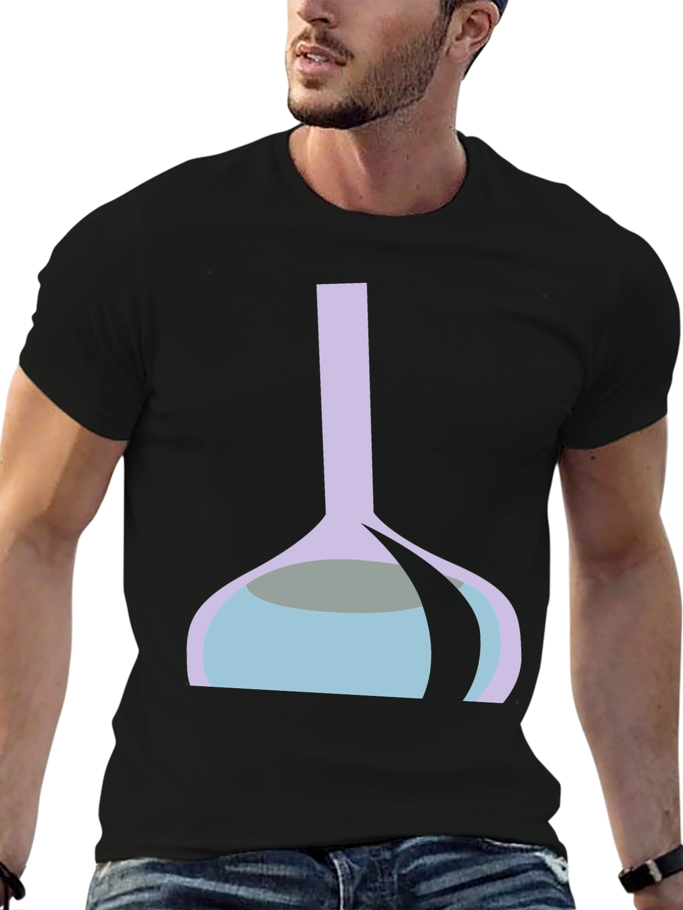 Funky Lab Beaker Graphic Tee - Black