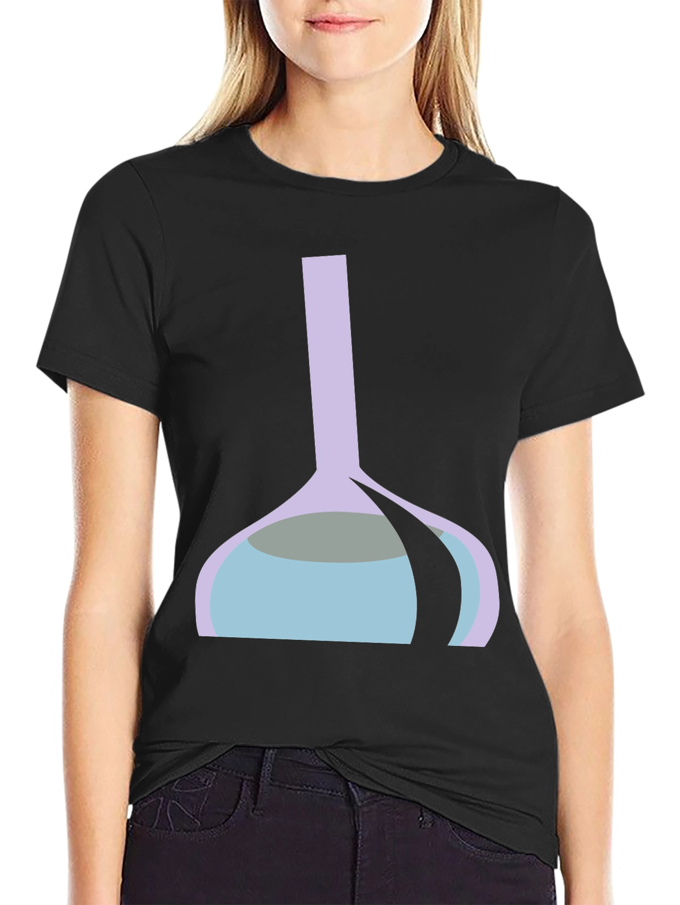Funky Lab Beaker Graphic Tee - Black