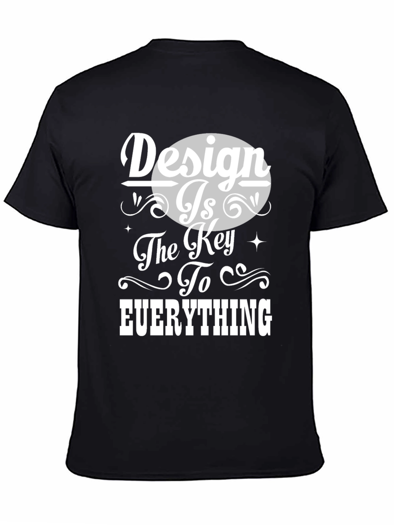 Design is Key Graphic Tee - Unisex Black T-Shirt