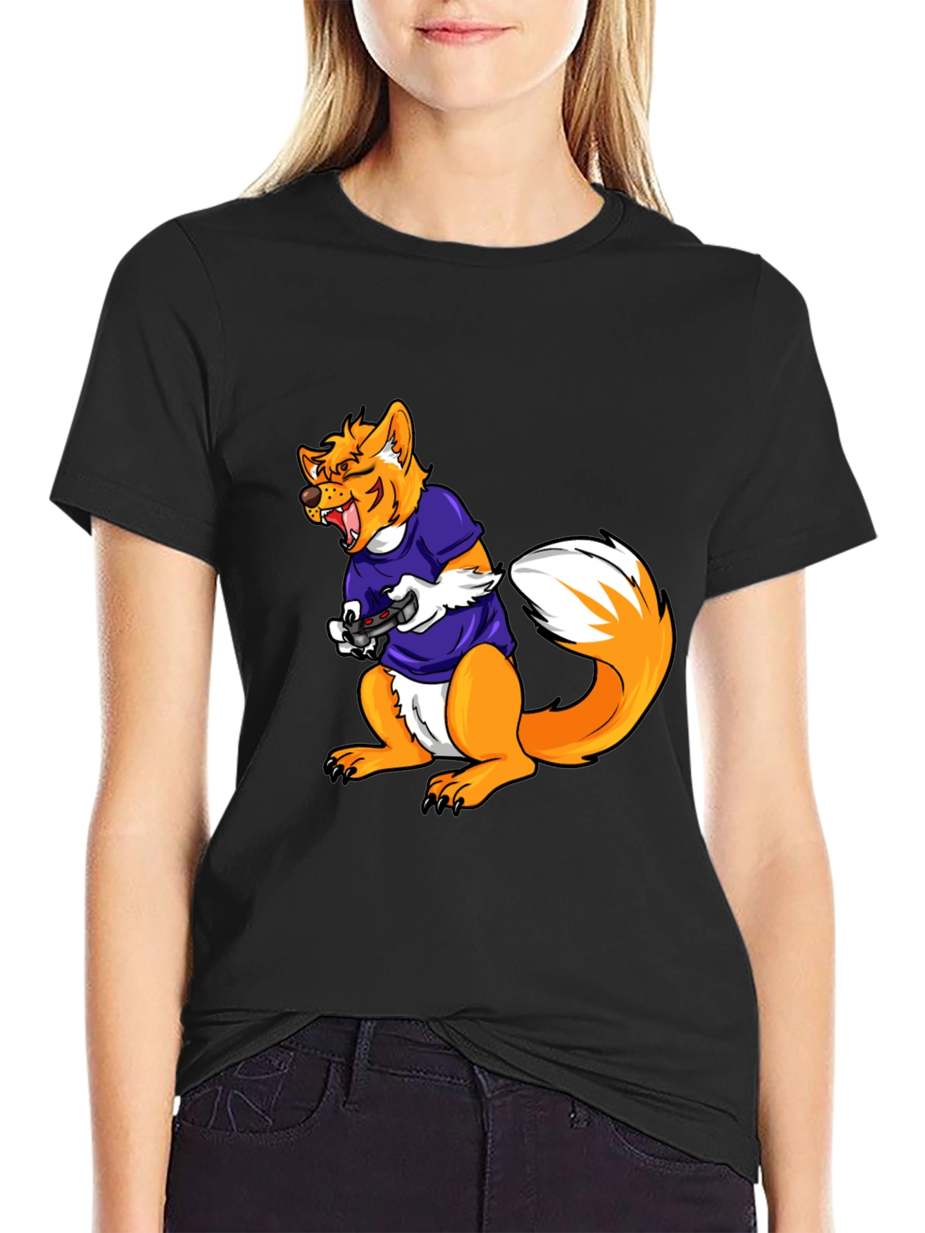 Gamer Fox Graphic Tee
