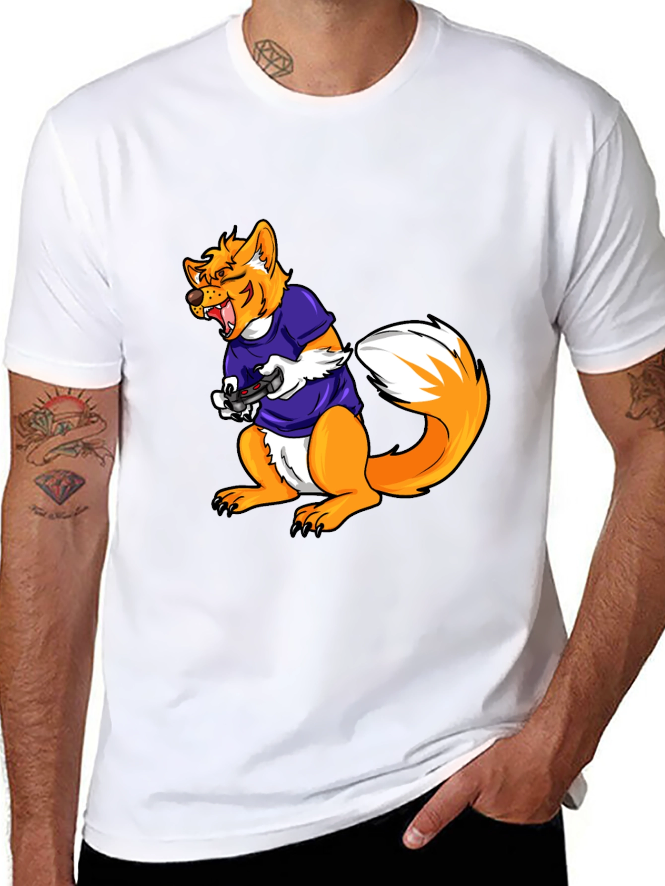 Gamer Fox Graphic Tee