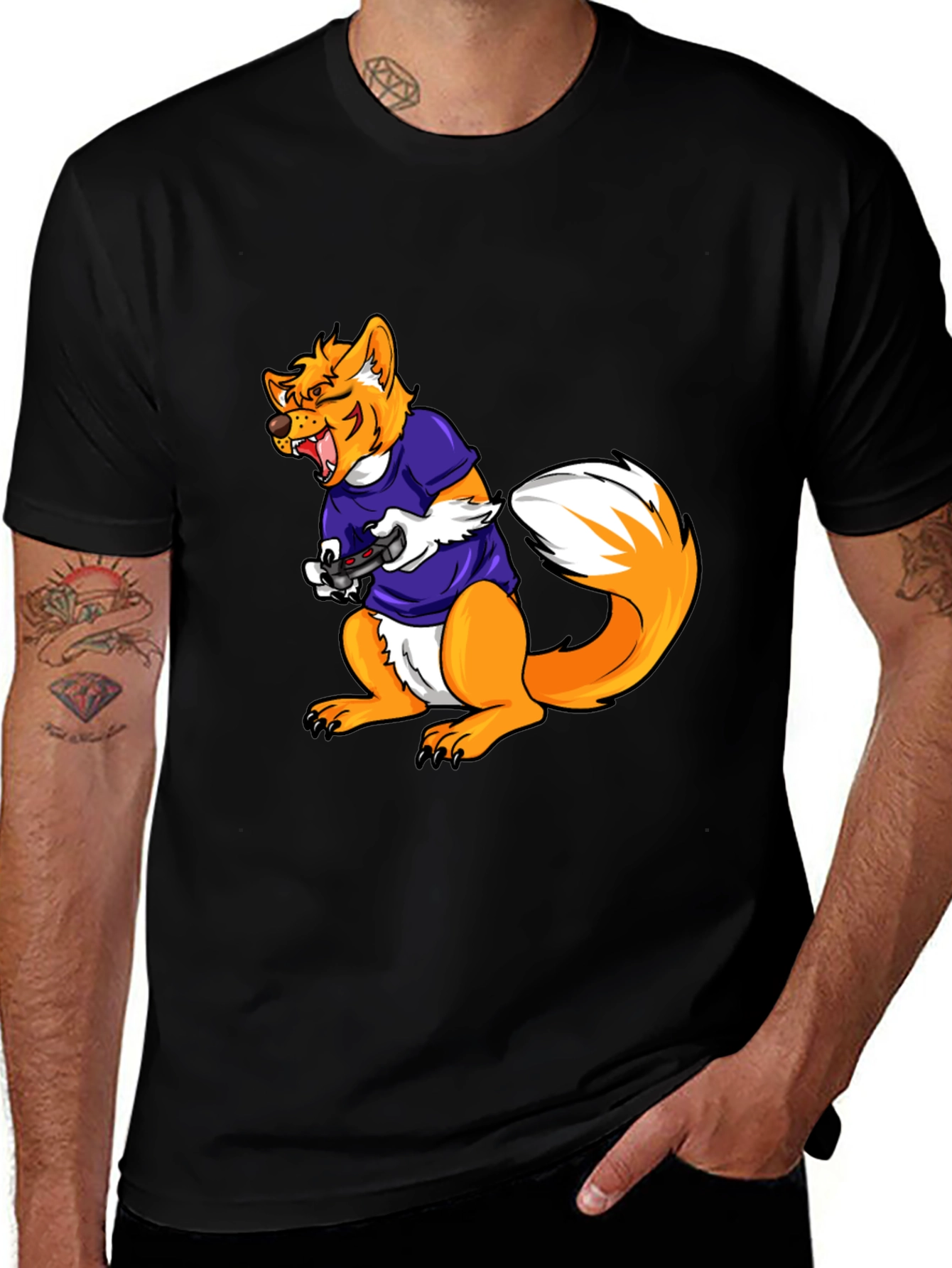 Gamer Fox Graphic Tee