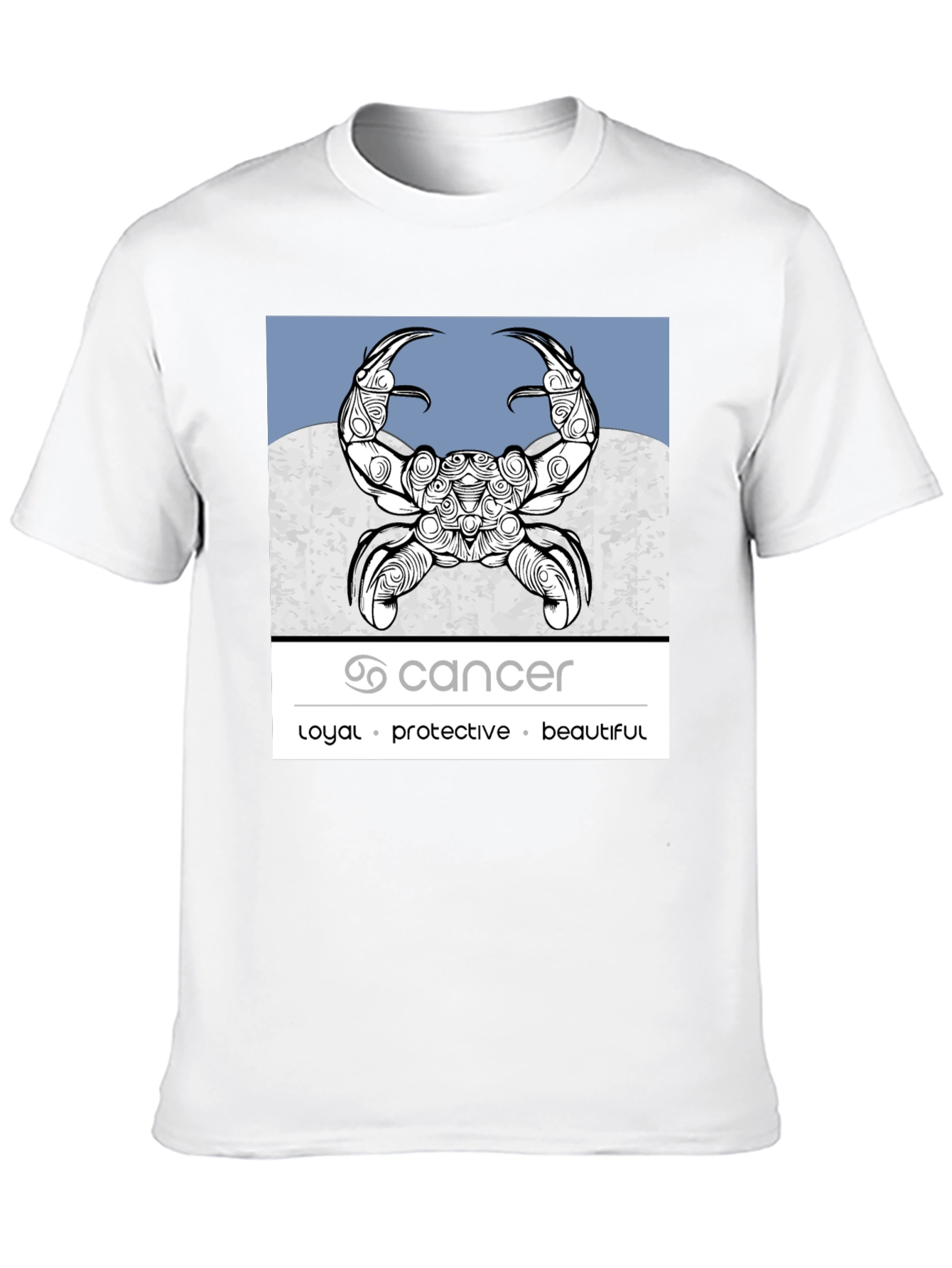 Cancer Zodiac Graphic Tee - Loyal Protective Beautiful