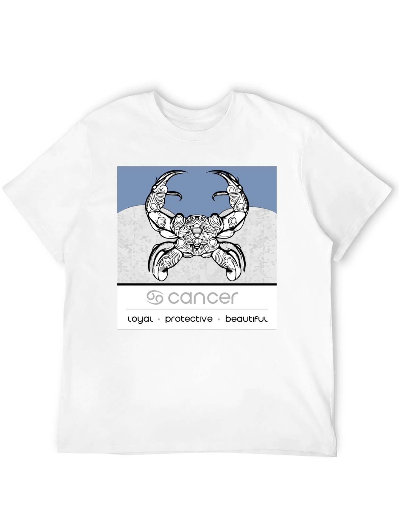 Cancer Zodiac Graphic Tee - Loyal Protective Beautiful