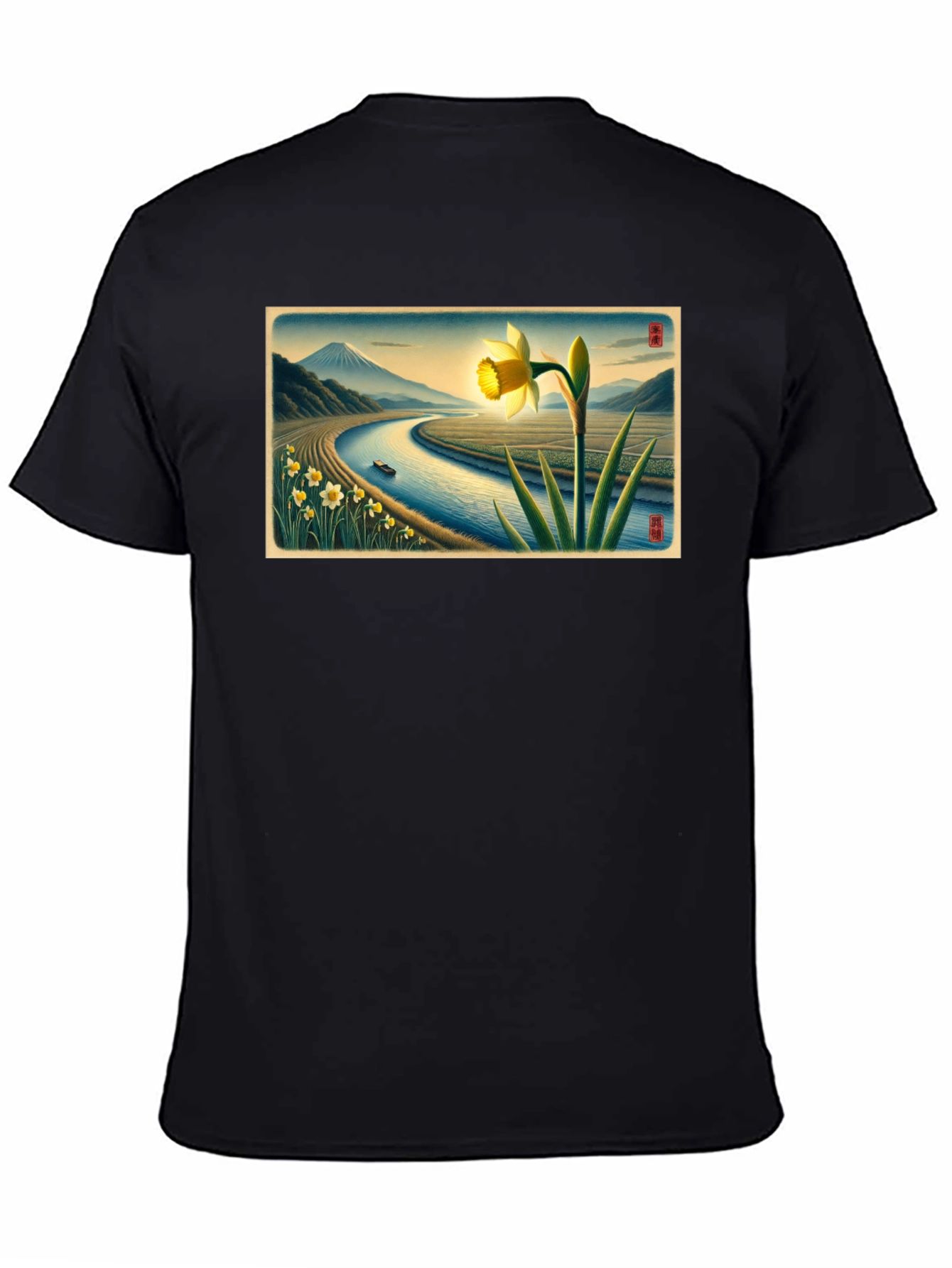 Daffodil River View Graphic Tee