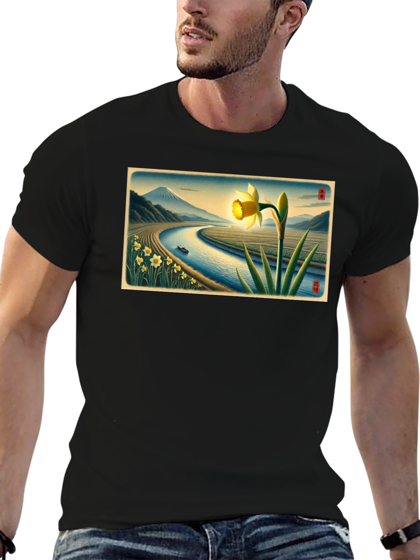 Daffodil River View Graphic Tee