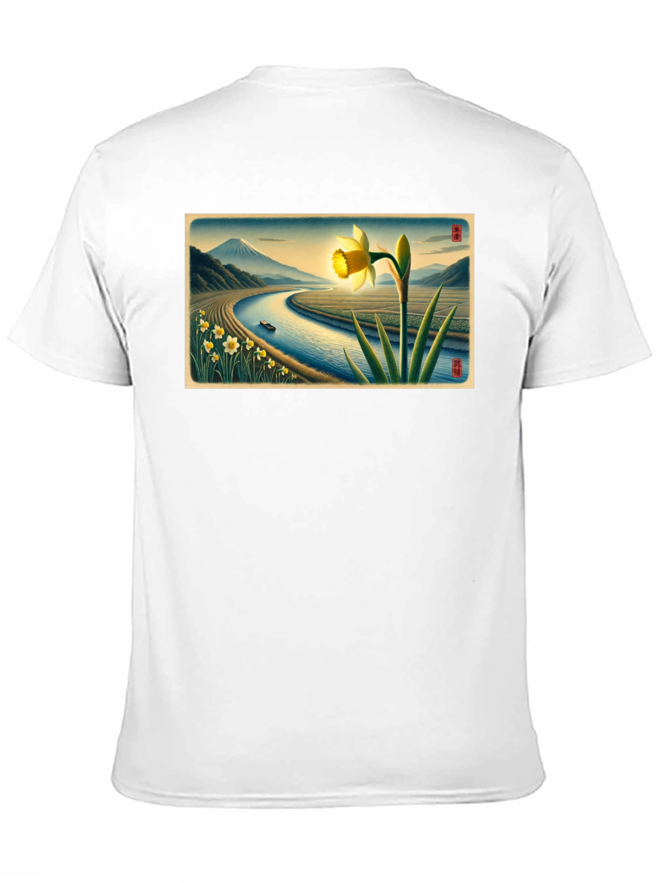 Daffodil River View Graphic Tee