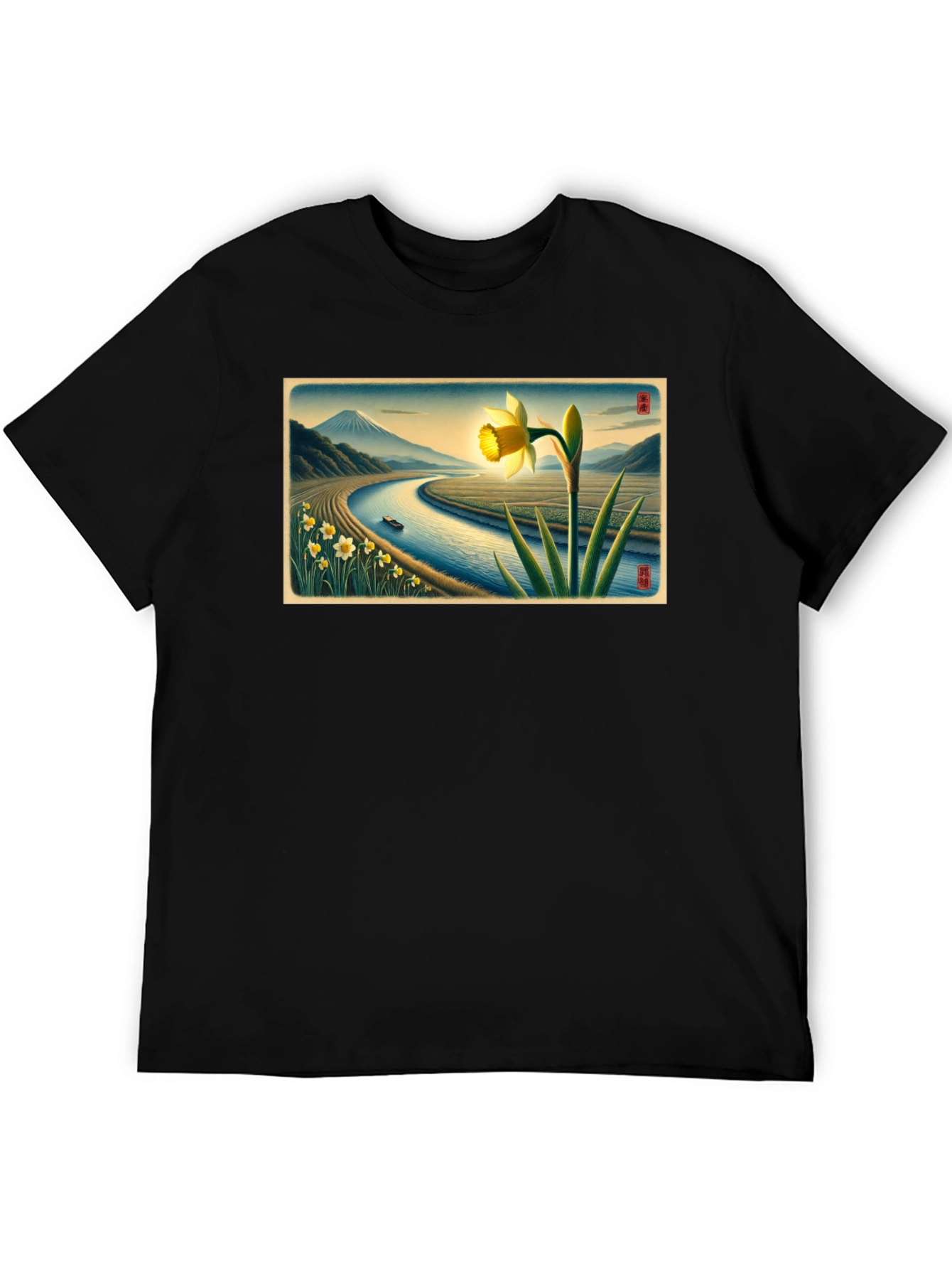 Daffodil River View Graphic Tee