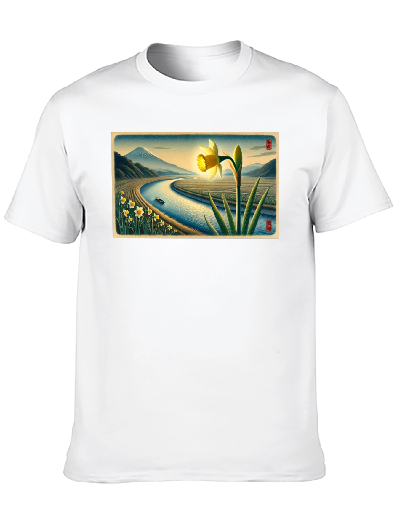 Daffodil River View Graphic Tee
