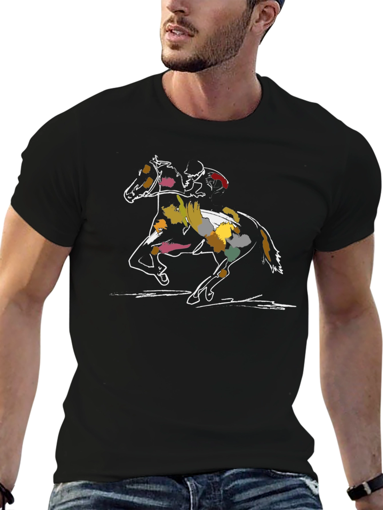 Horse Racing T-Shirt - Artistic Design