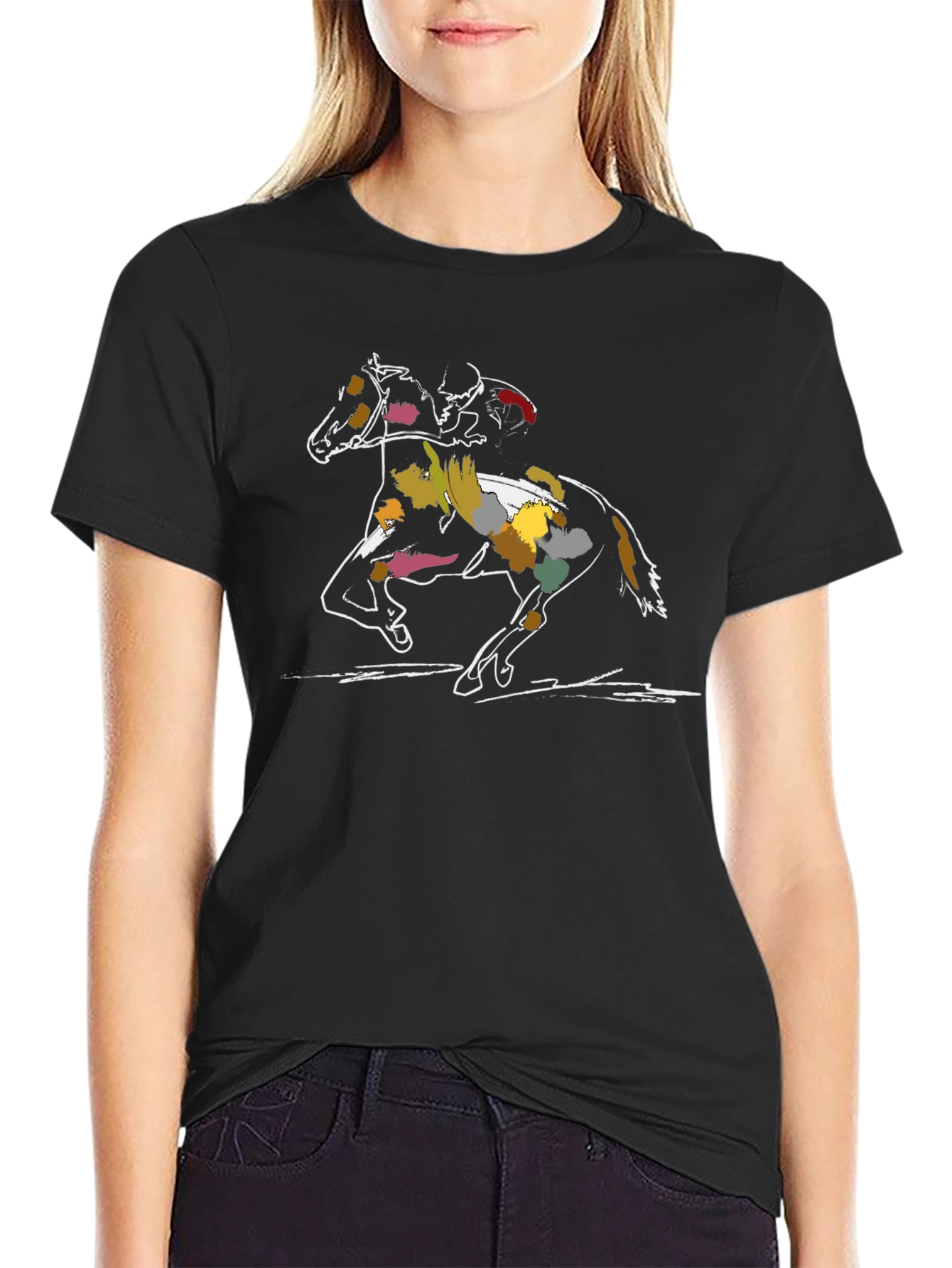 Horse Racing T-Shirt - Artistic Design