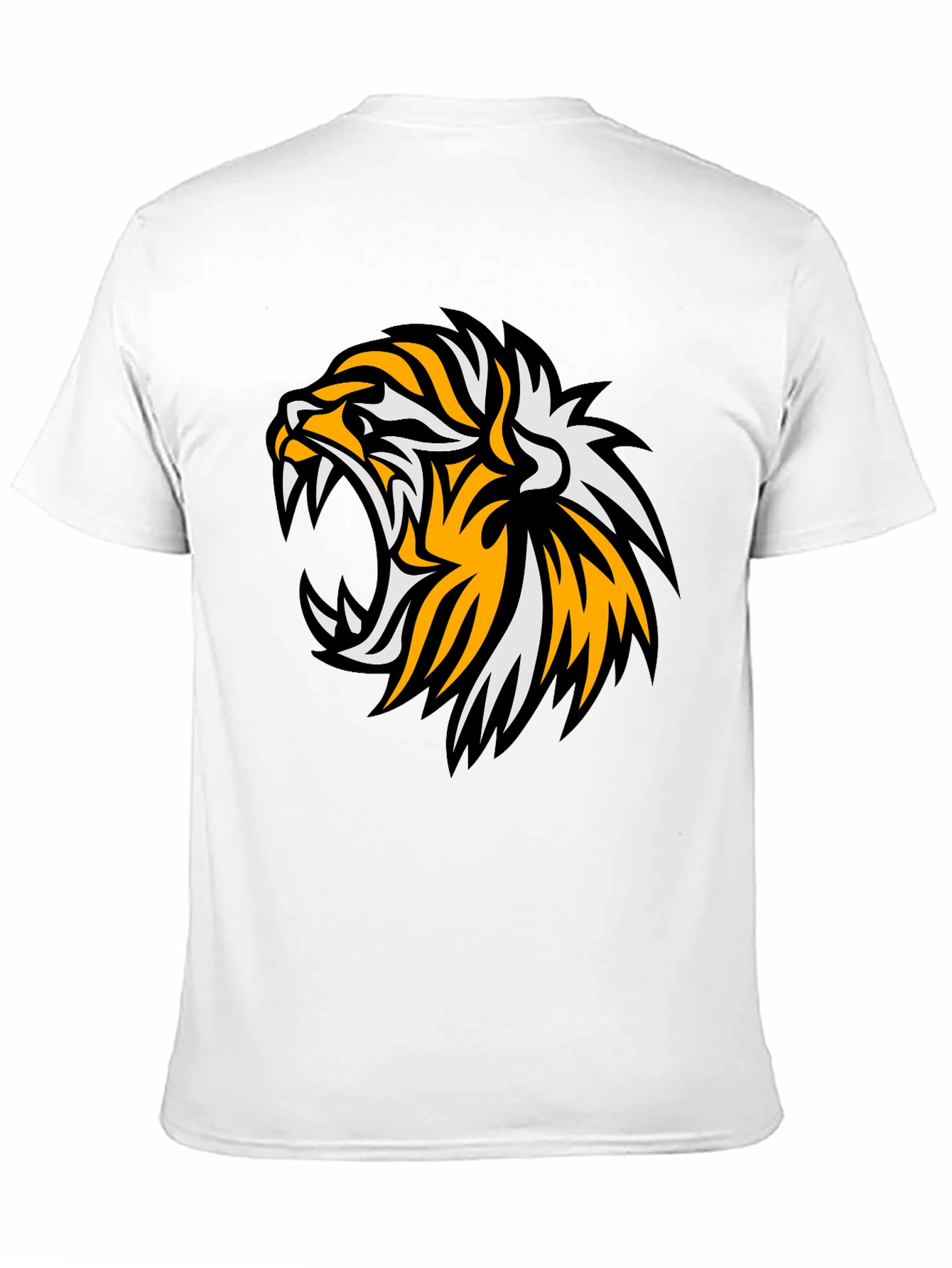 Bold Tiger Graphic Tee - Black Cotton T-Shirt