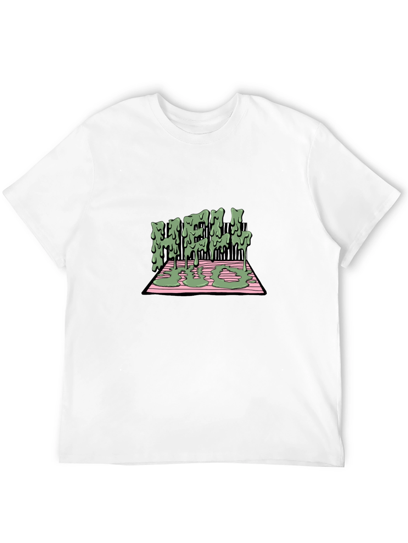 Melting Text Graphic Tee - Cool Streetwear T-Shirt
