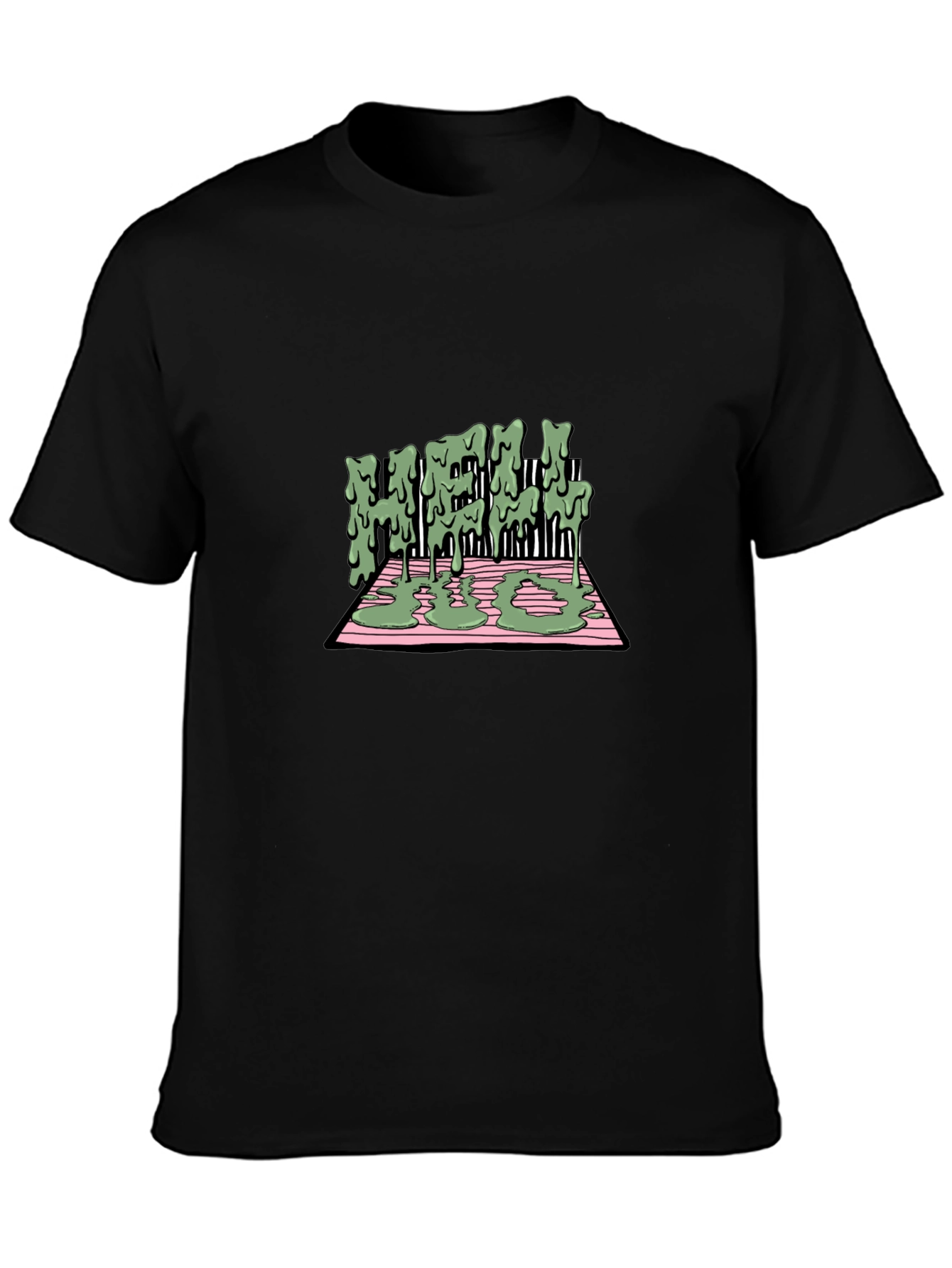 Melting Text Graphic Tee - Cool Streetwear T-Shirt