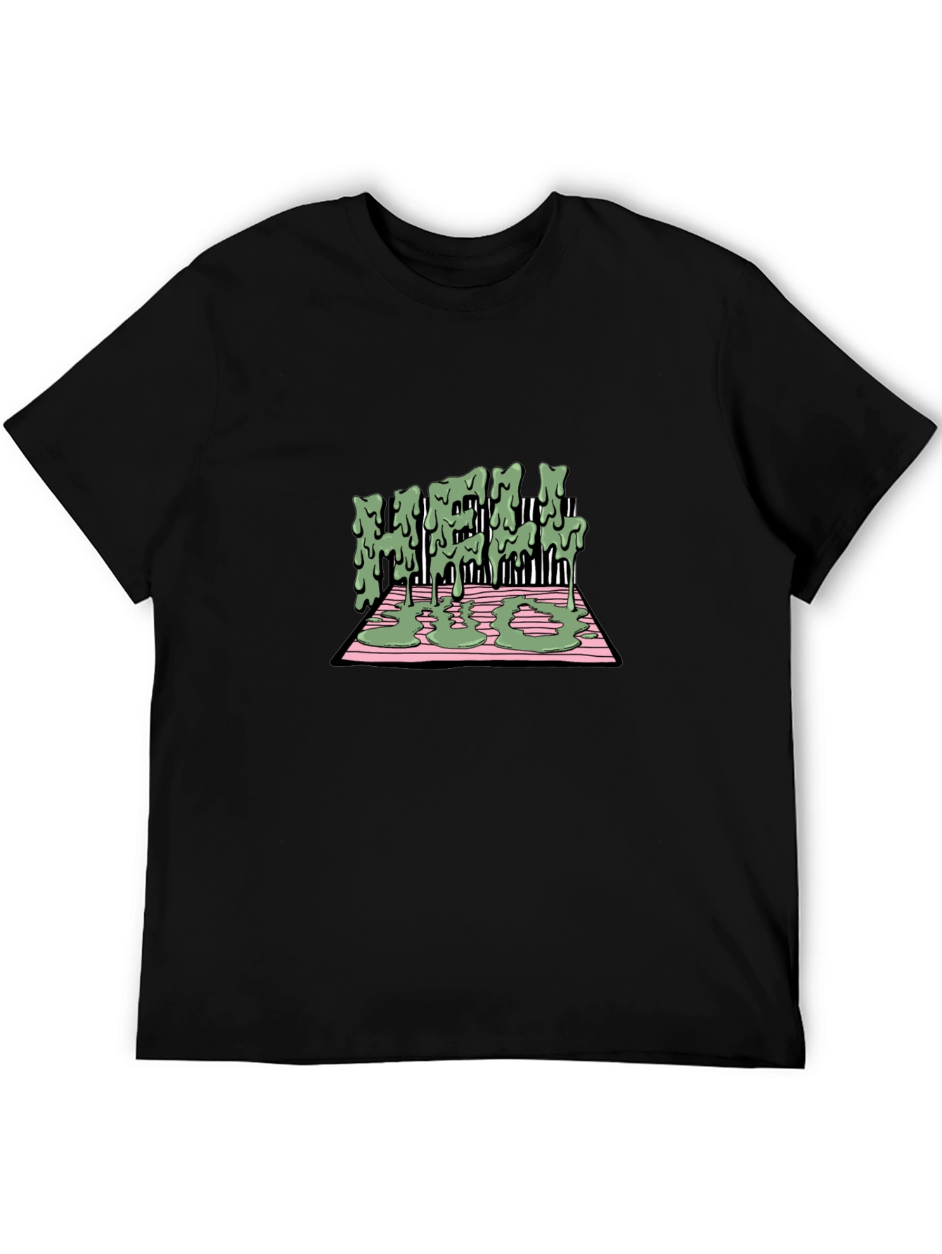 Melting Text Graphic Tee - Cool Streetwear T-Shirt
