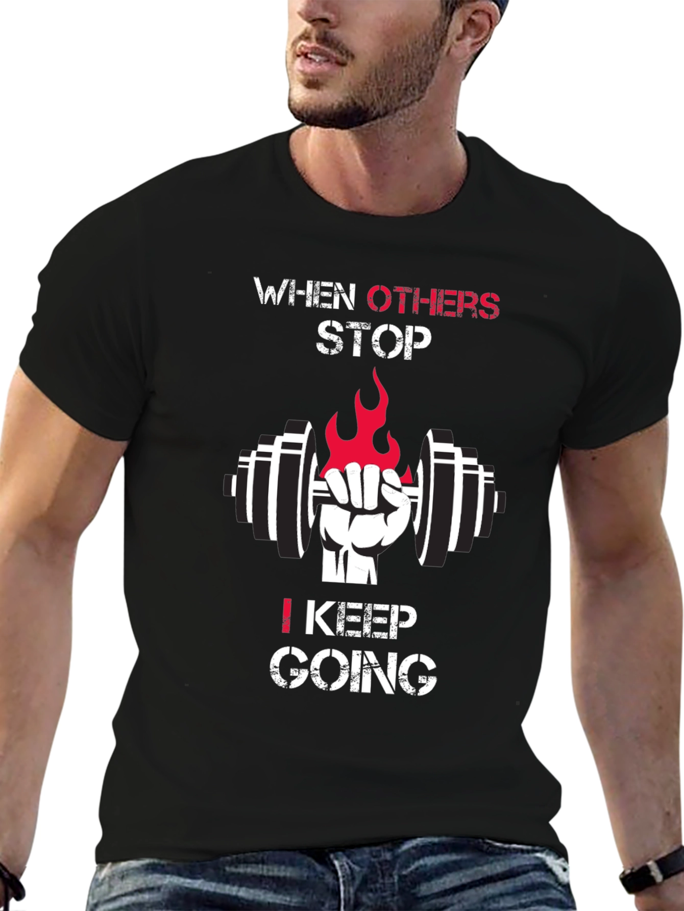 Motivational Gym T-Shirt - Keep Going
