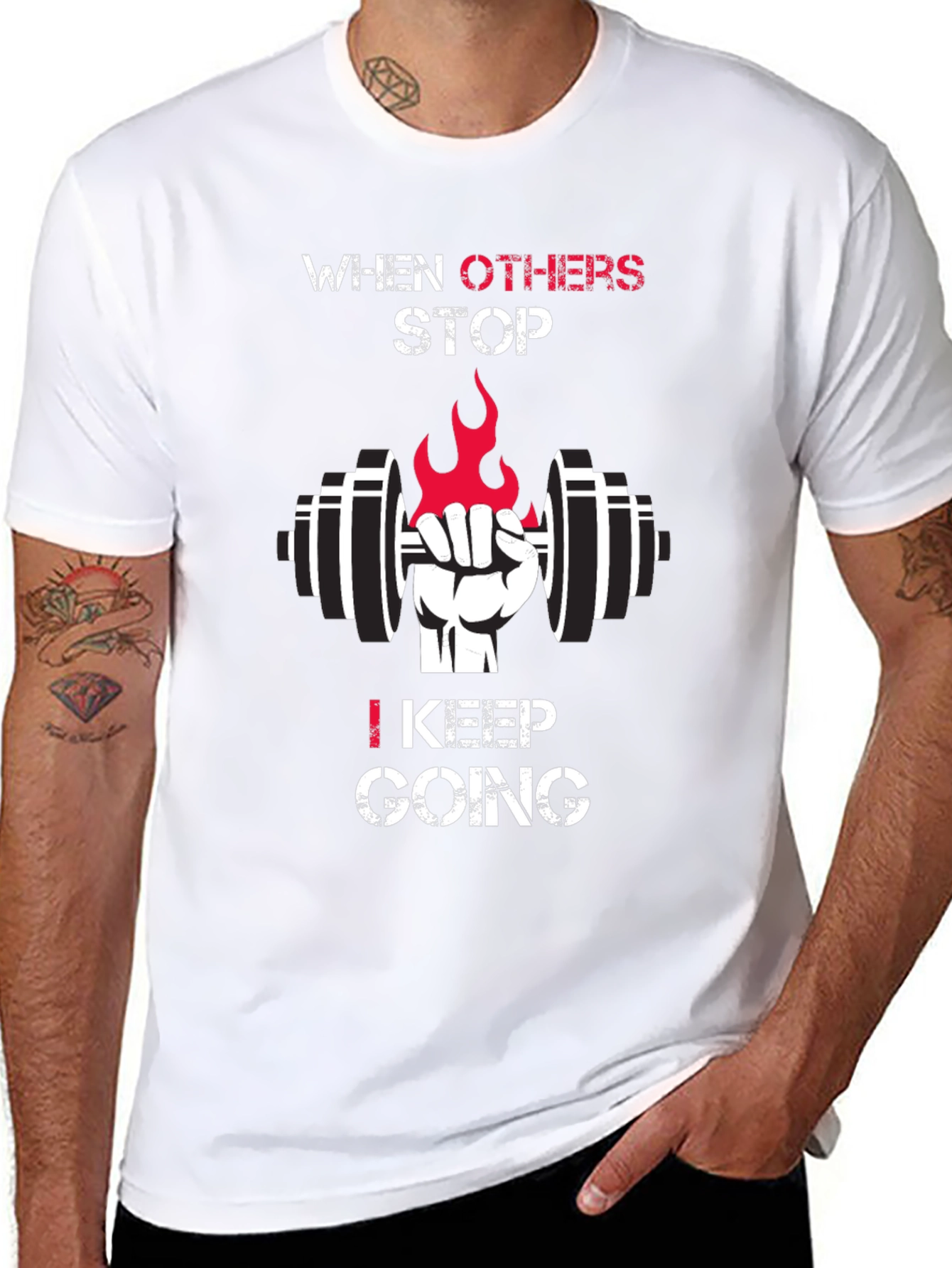 Motivational Gym T-Shirt - Keep Going