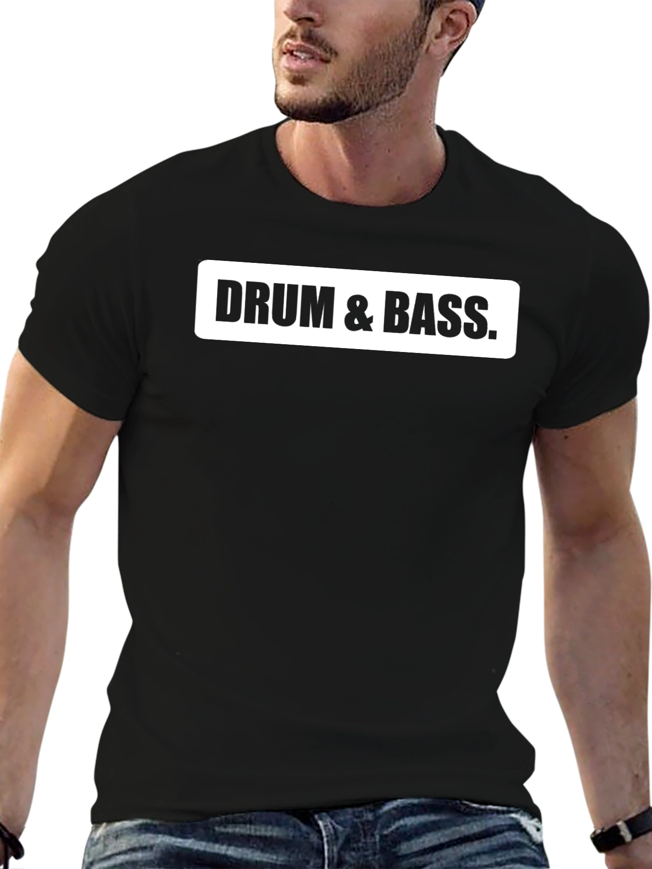 Drum & Bass Black Graphic Tee