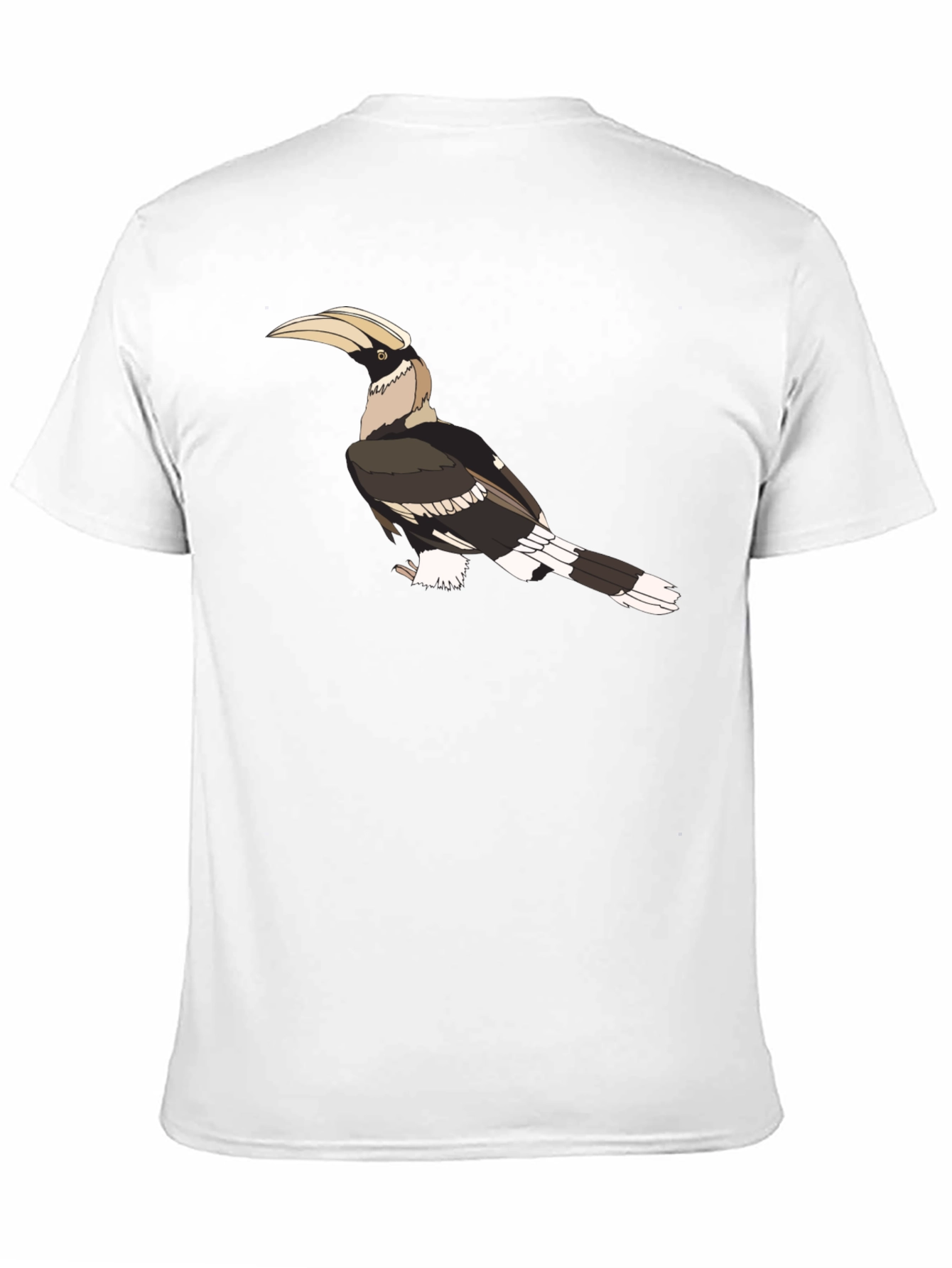 Hornbill Graphic Print Black T-Shirt