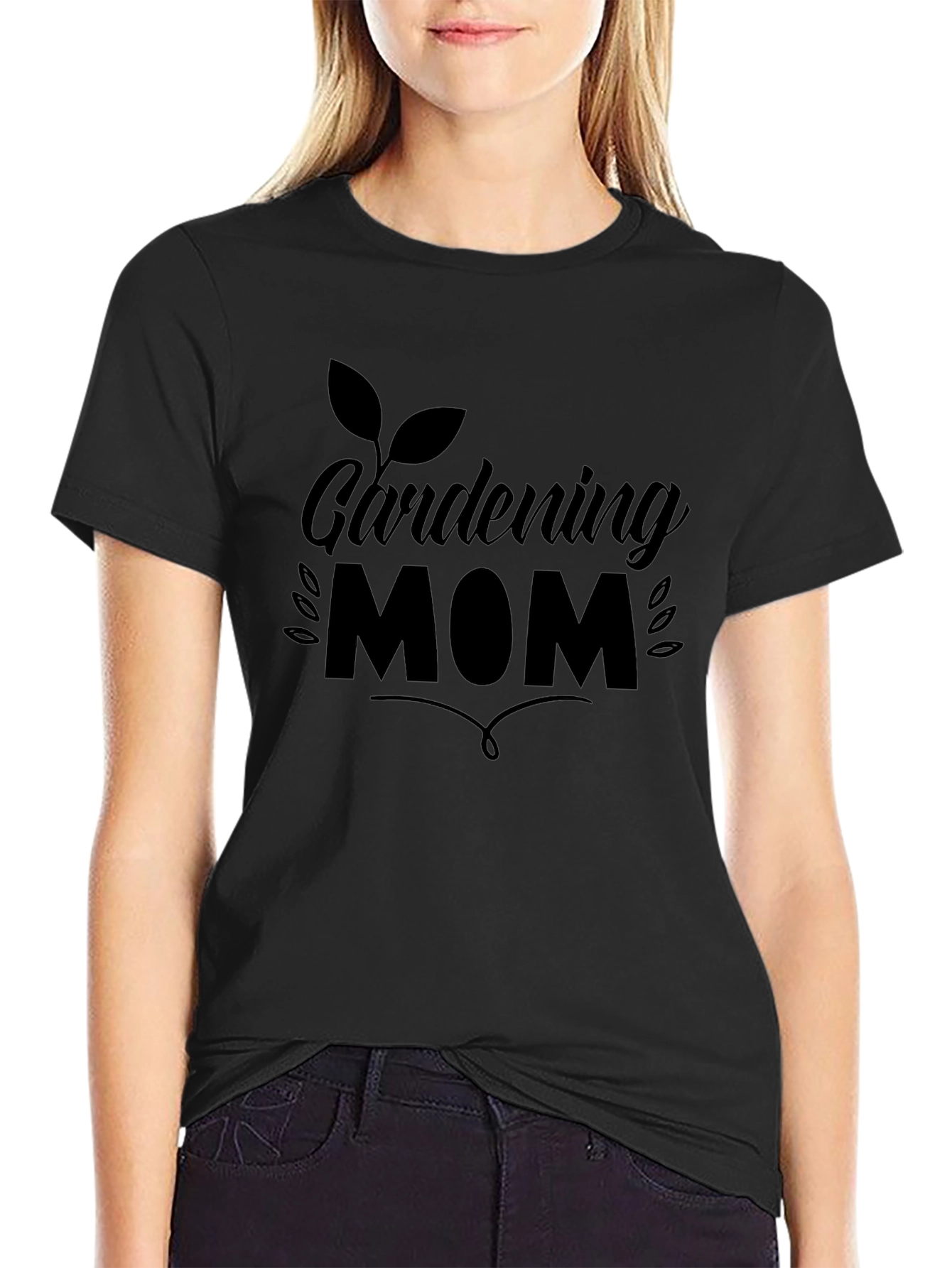 Gardening Mom Black T-Shirt