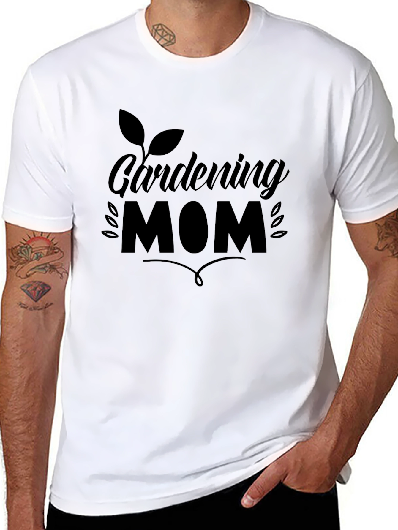 Gardening Mom Black T-Shirt