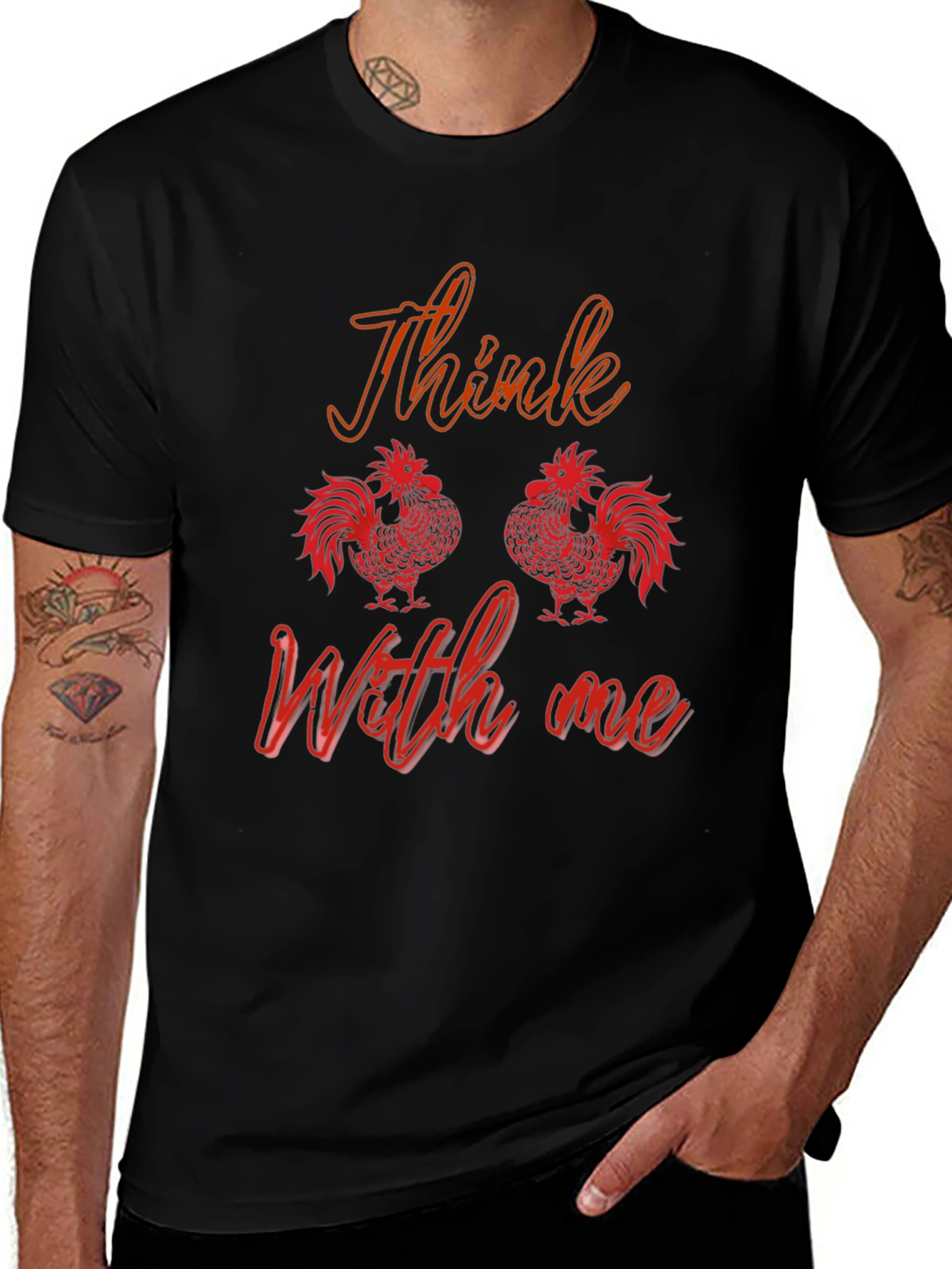 Think With Me Rooster T-Shirt