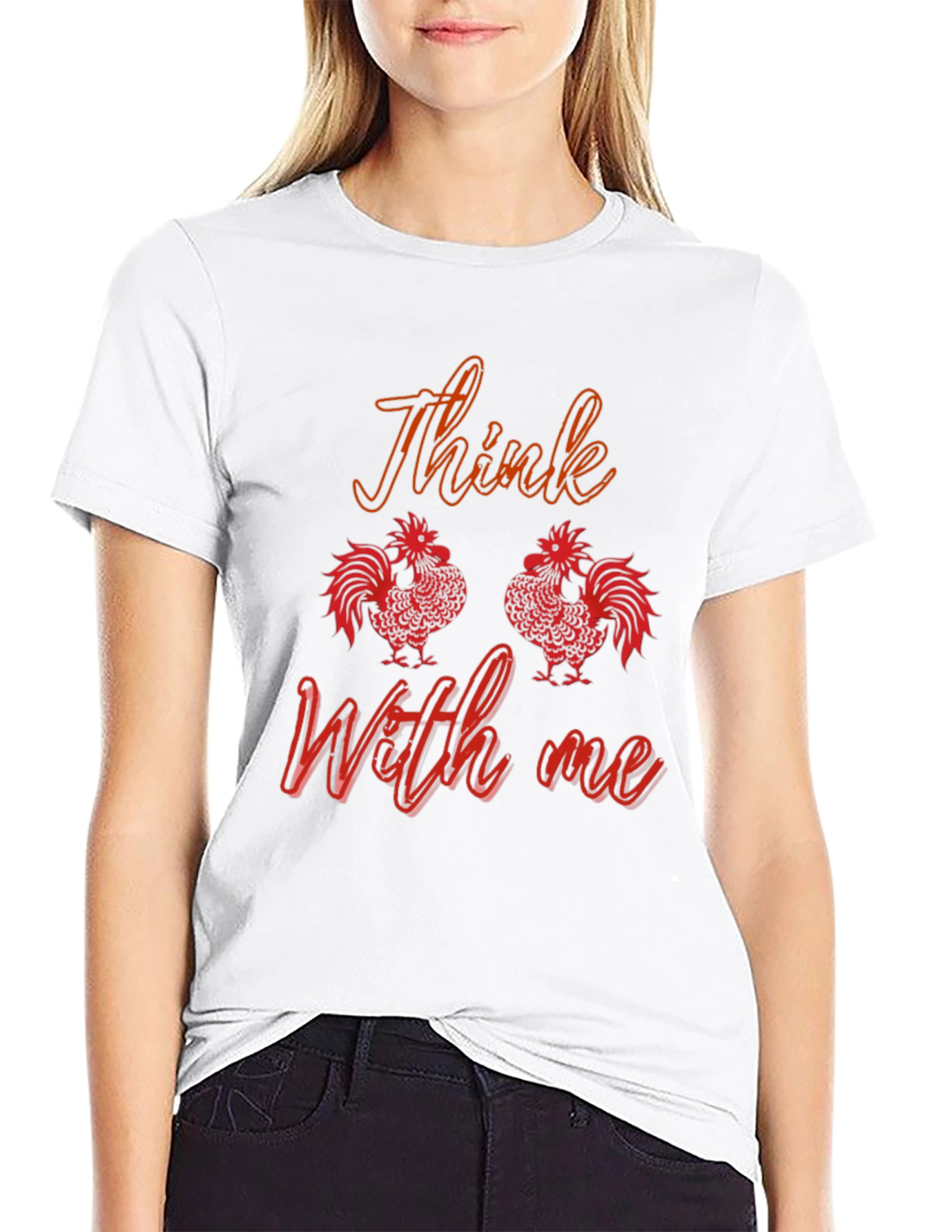 Think With Me Rooster T-Shirt