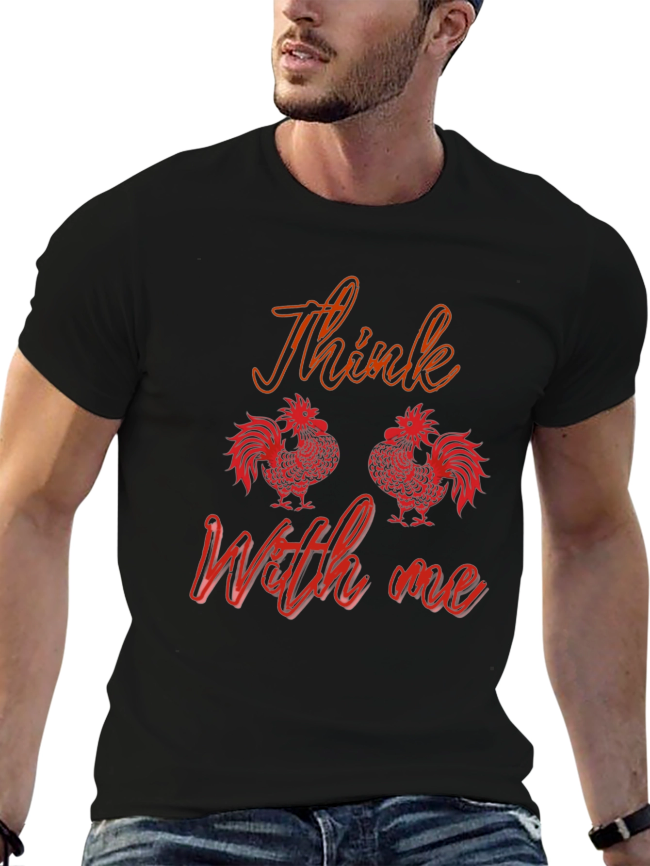 Think With Me Rooster T-Shirt