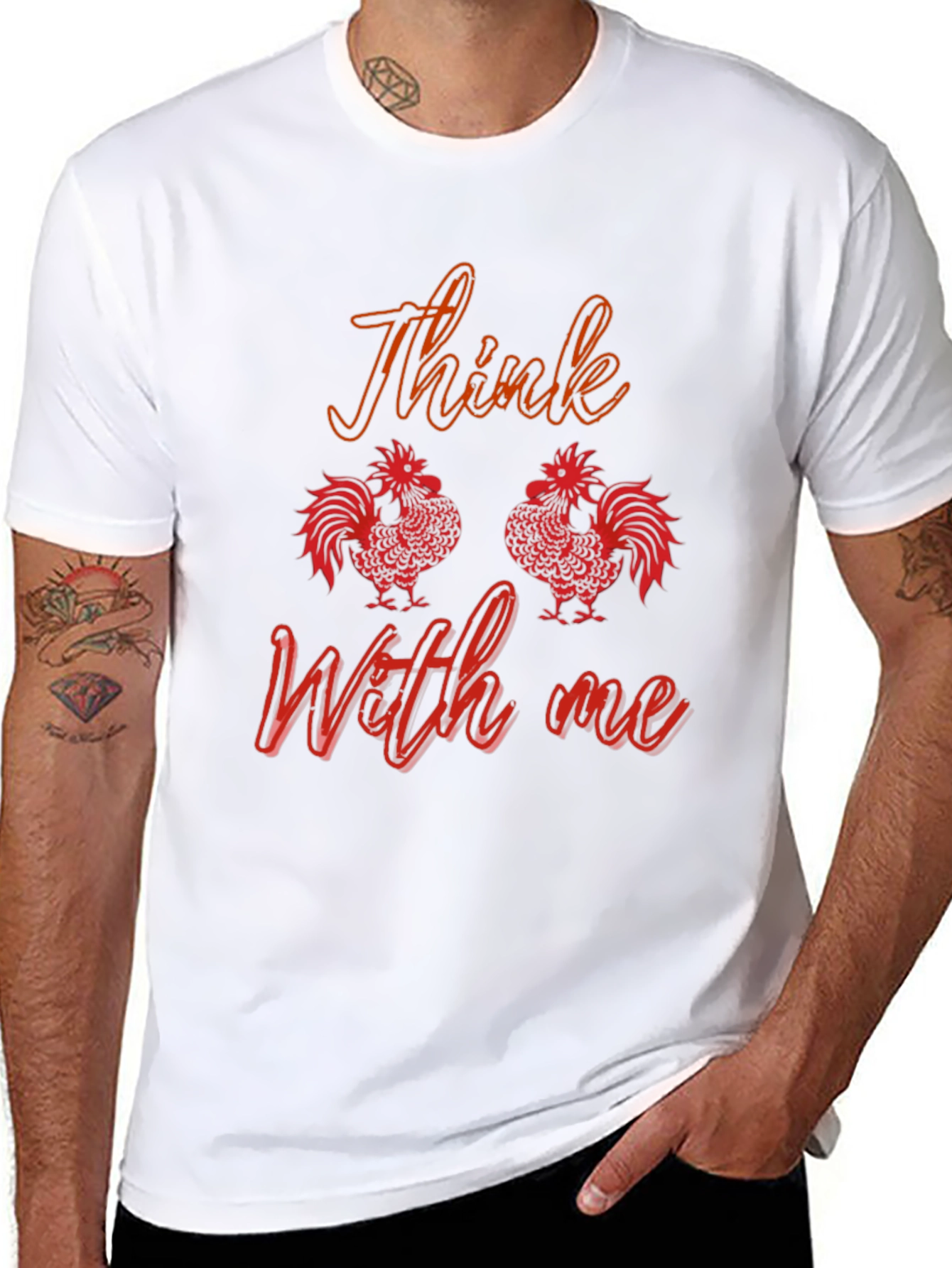 Think With Me Rooster T-Shirt