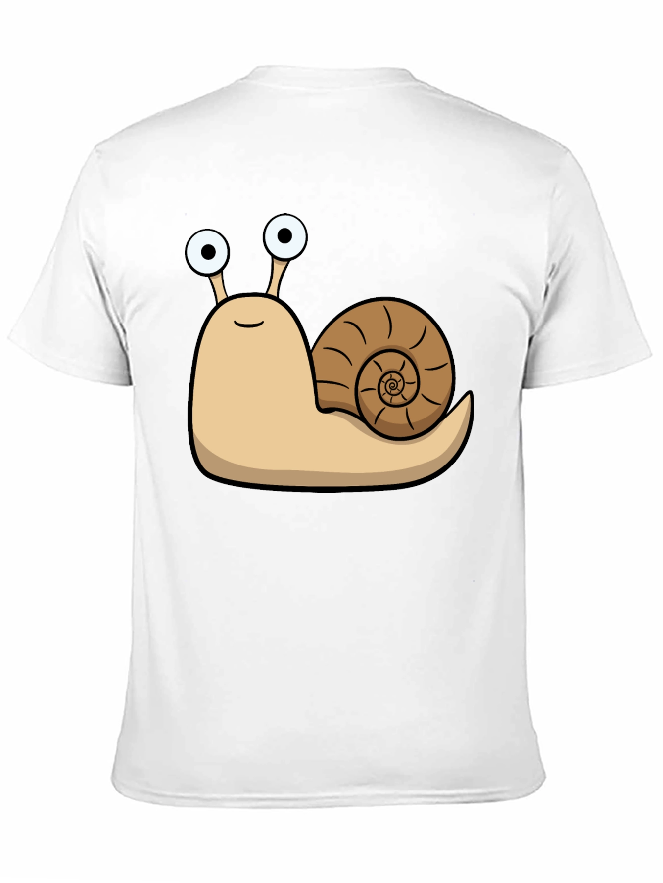 Cartoon Snail Graphic Black T-Shirt
