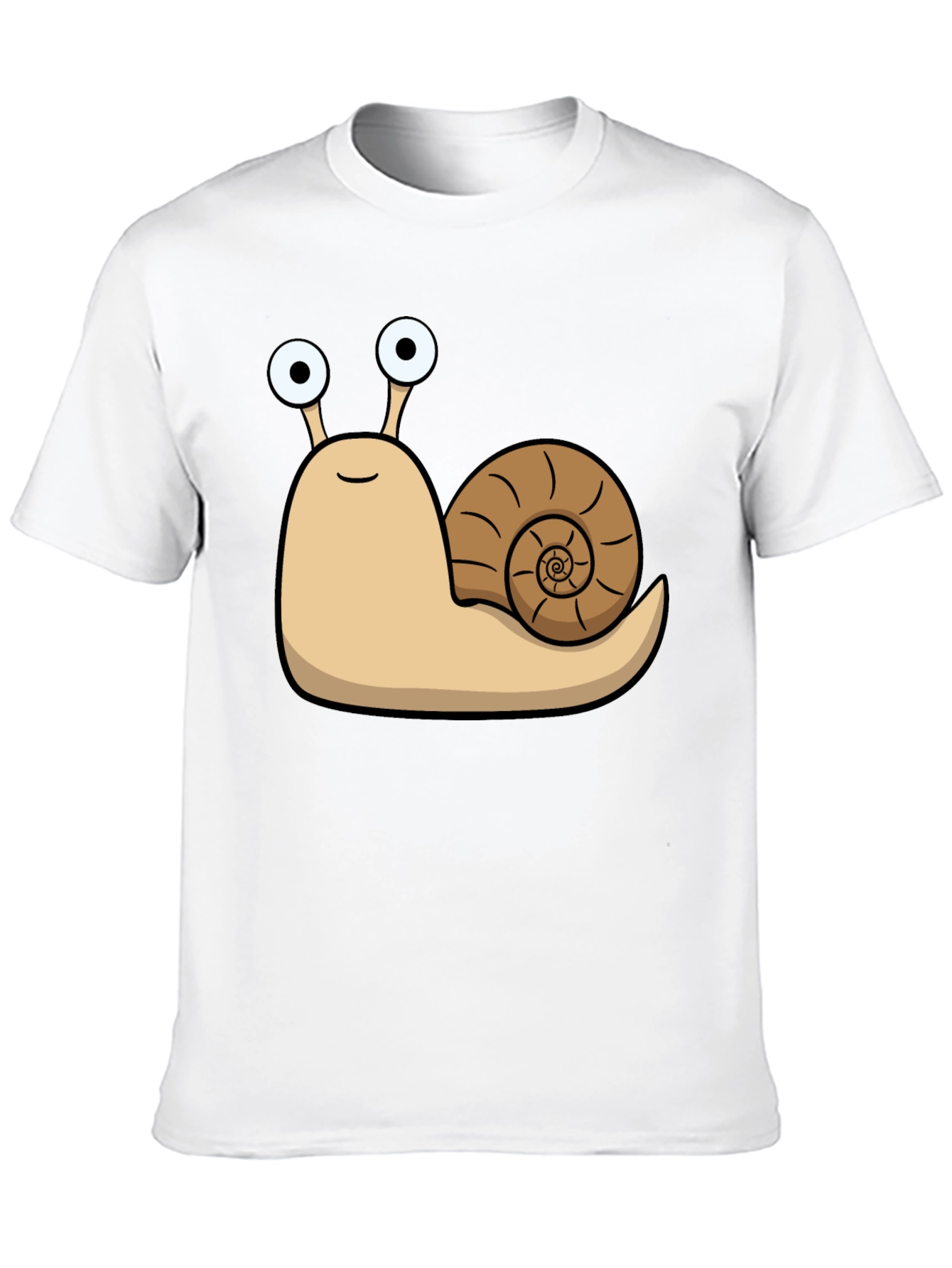 Cartoon Snail Graphic Black T-Shirt