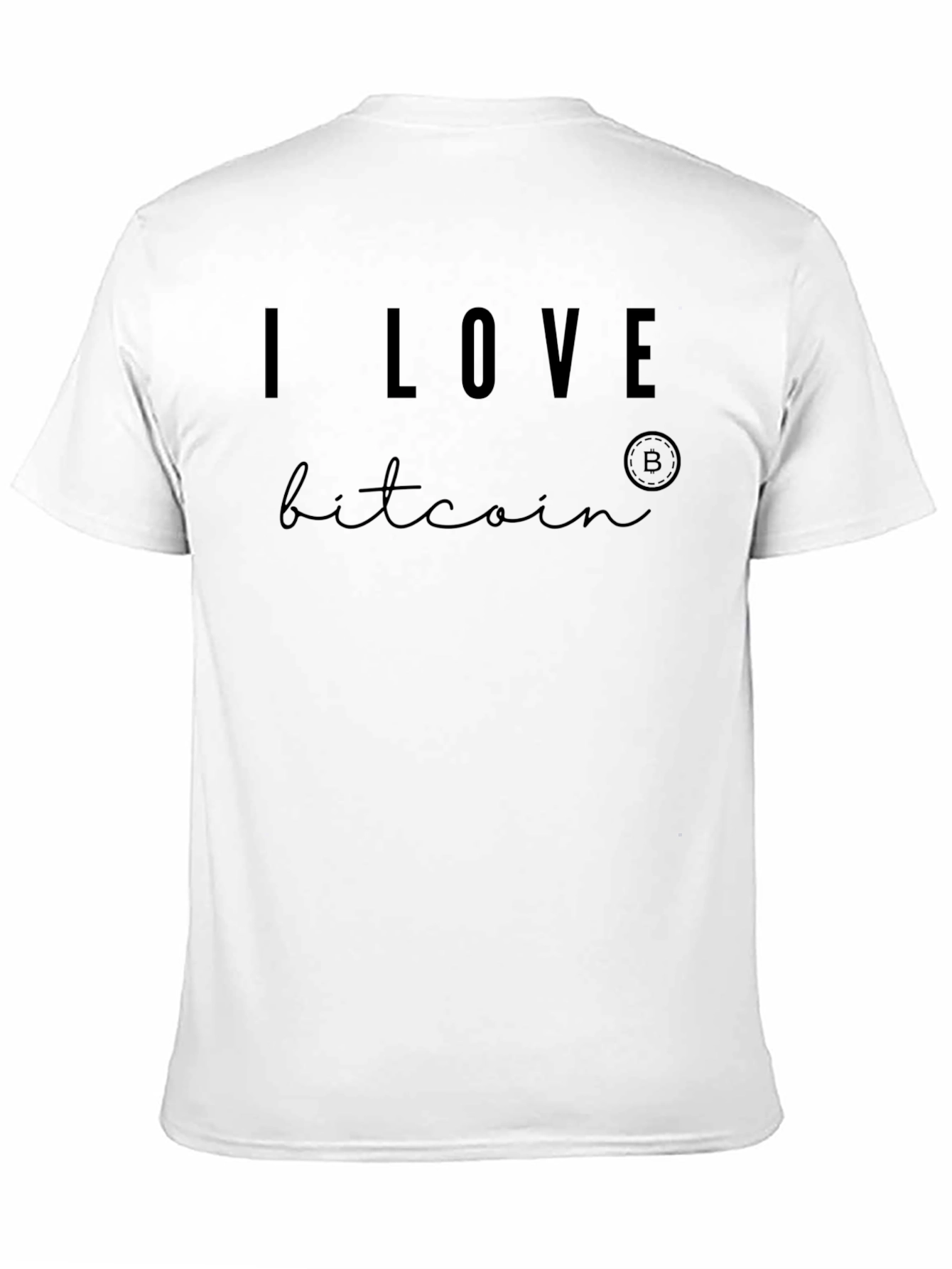 I Love Bitcoin Black T-Shirt Crypto Fan Apparel