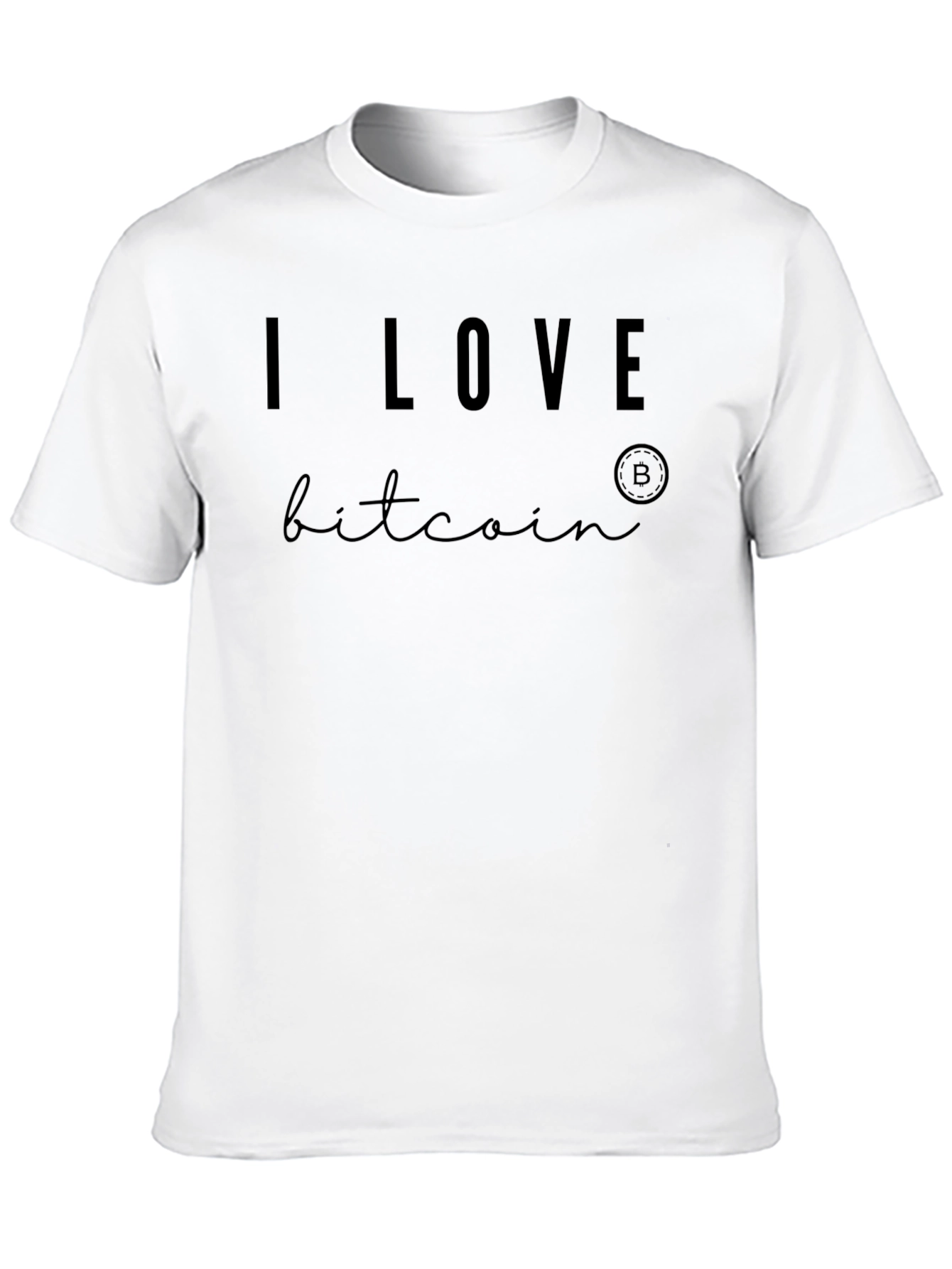 I Love Bitcoin Black T-Shirt Crypto Fan Apparel