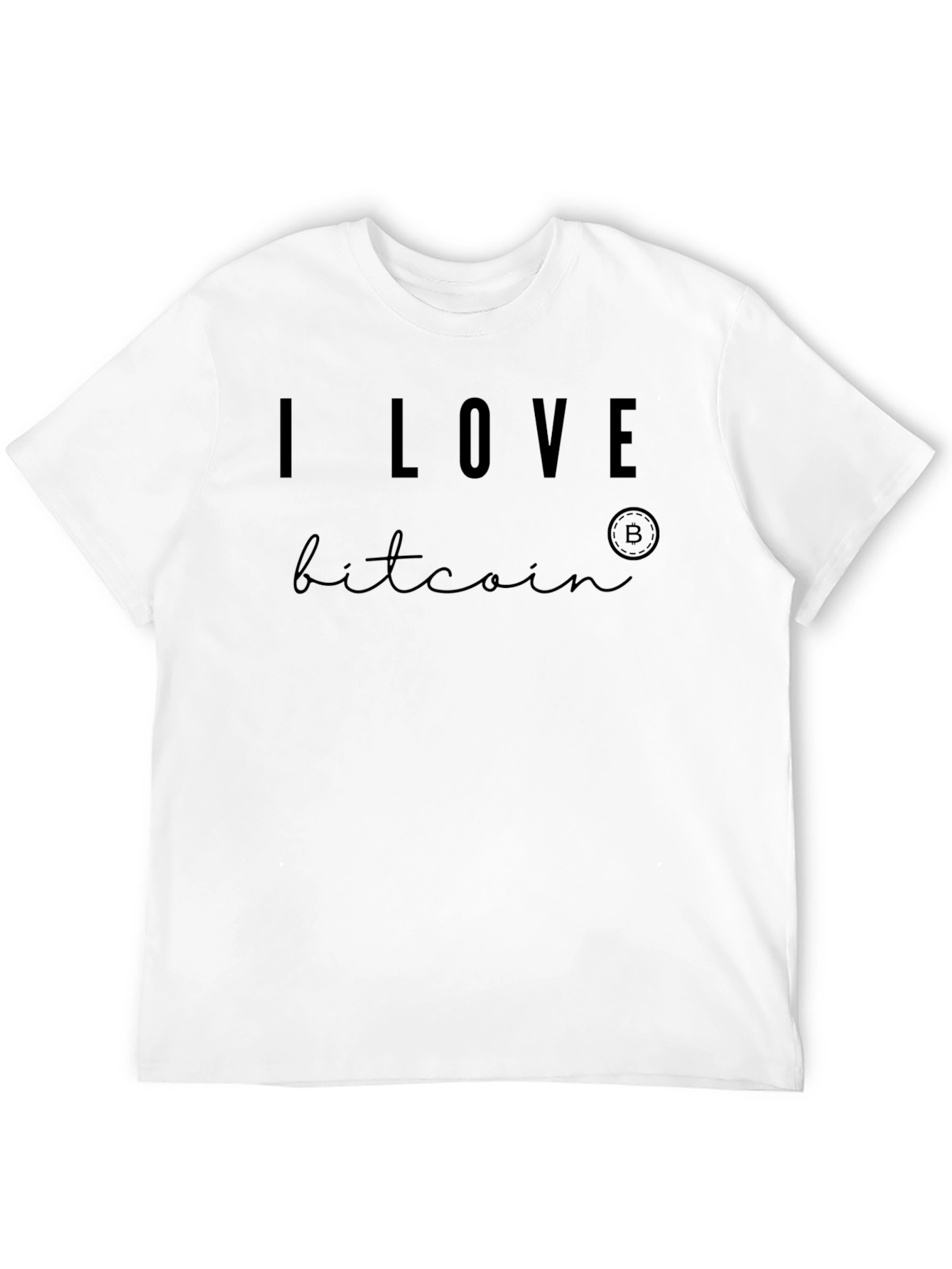 I Love Bitcoin Black T-Shirt Crypto Fan Apparel