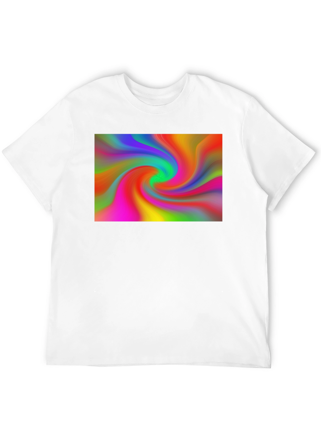 Vibrant Swirl Graphic Black T-Shirt
