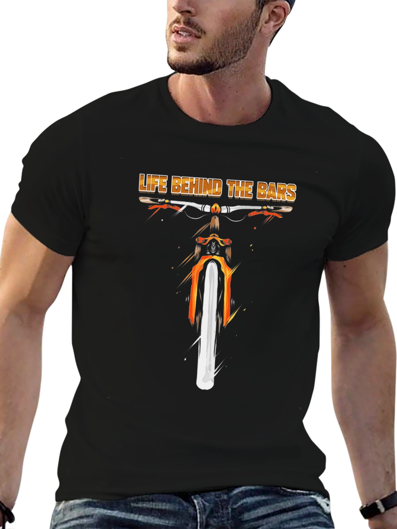 Life Behind Bars Bike Graphic Tee - Black