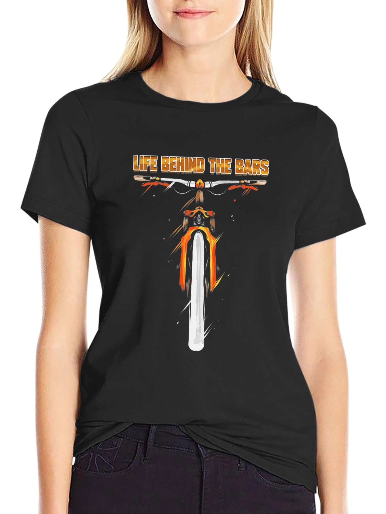 Life Behind Bars Bike Graphic Tee - Black