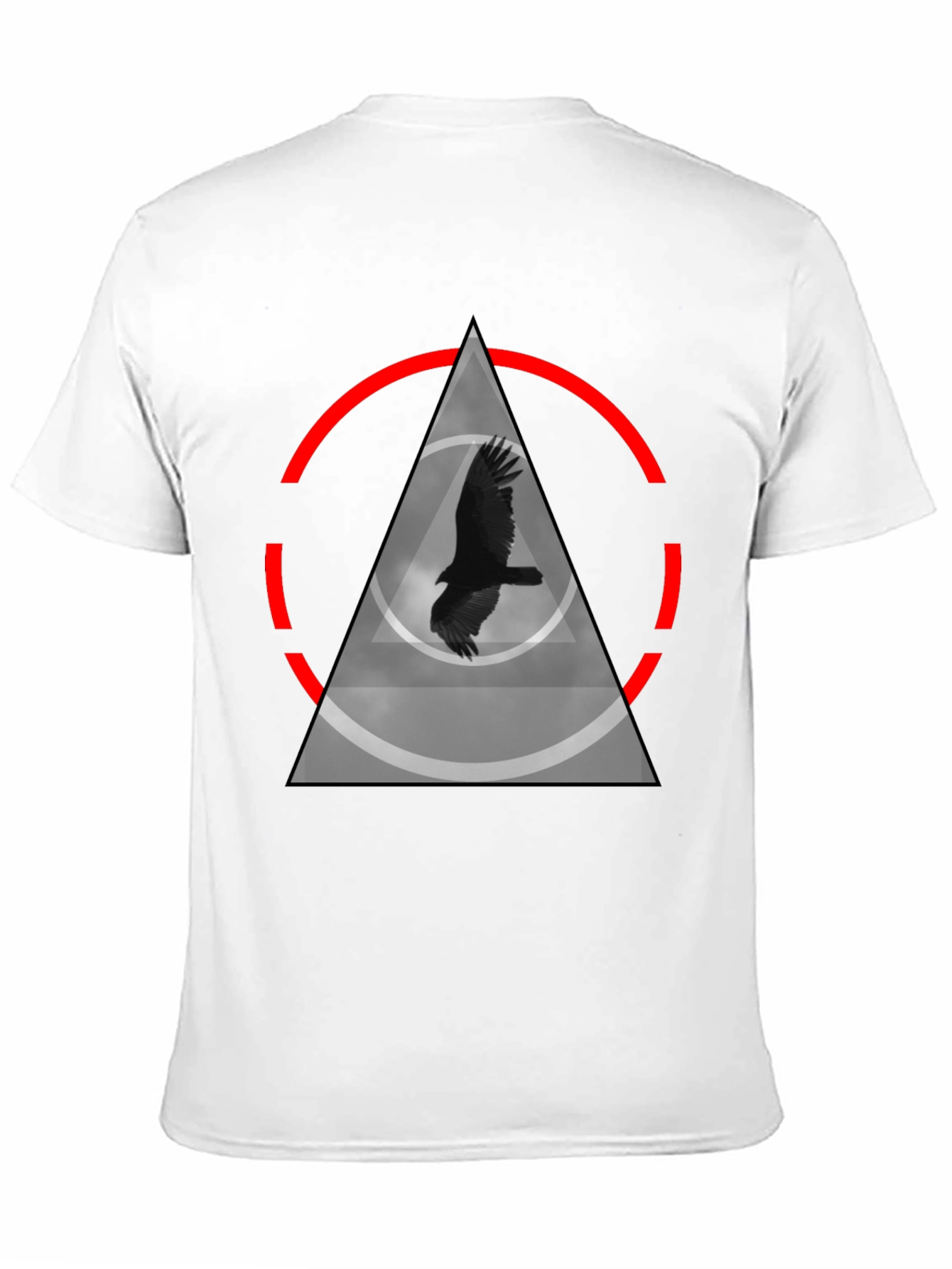 Raven in Triangle T-Shirt - Black Graphic Tee